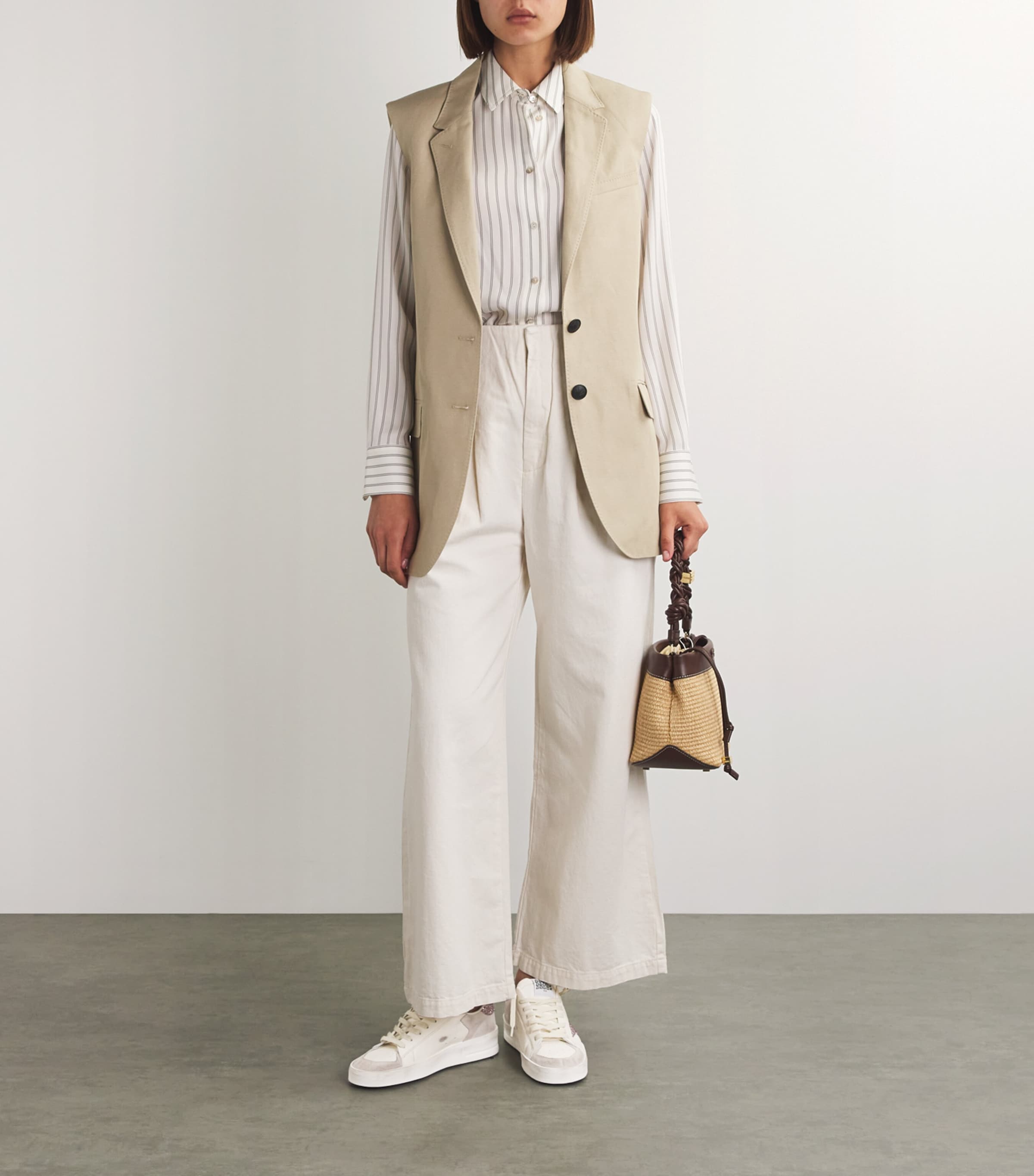 Golden Goose Leather Stardan Sneakers White/comb Image 5