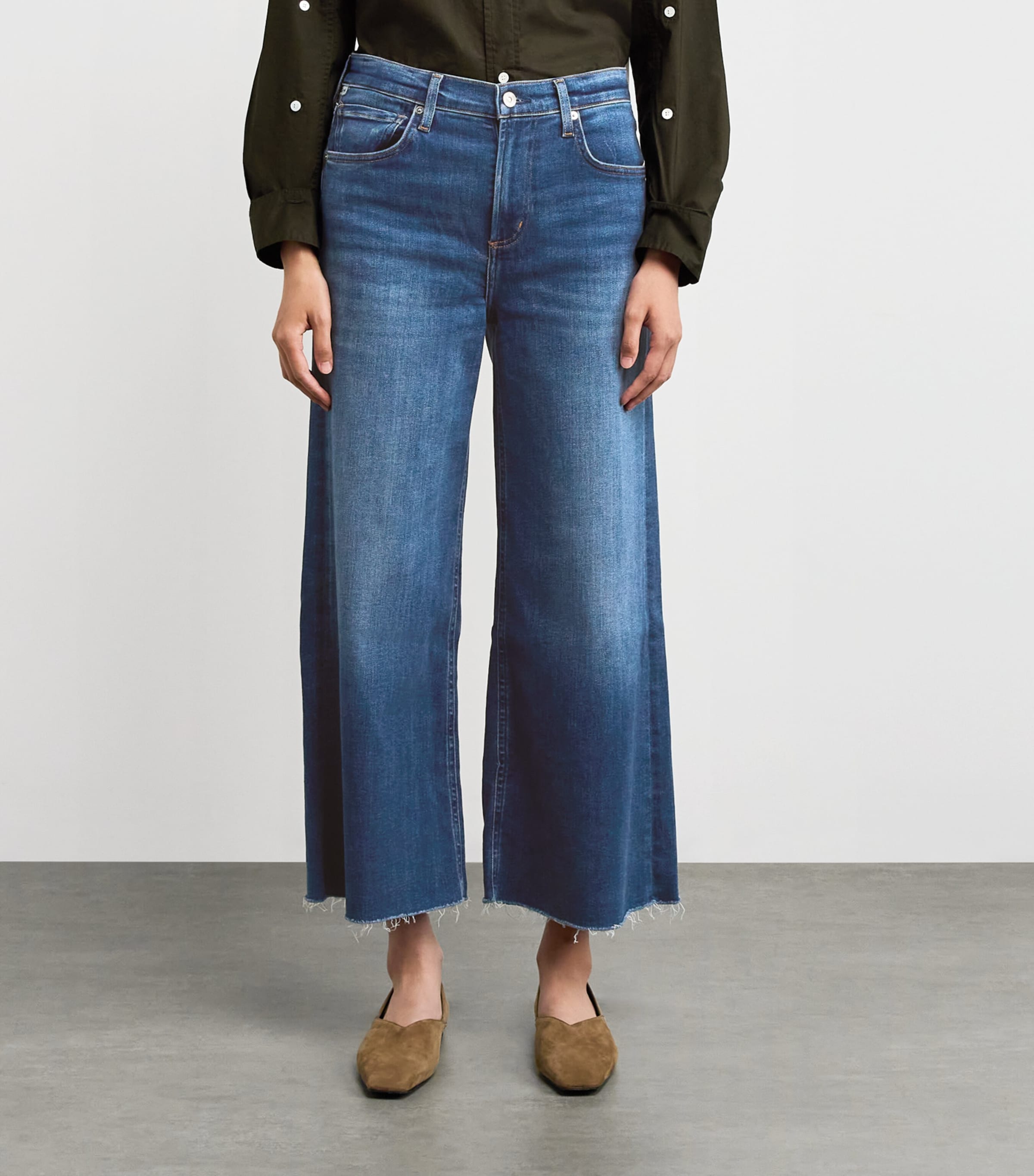 Cropped Lyra Wide-Leg Jeans AMBRY Image 3