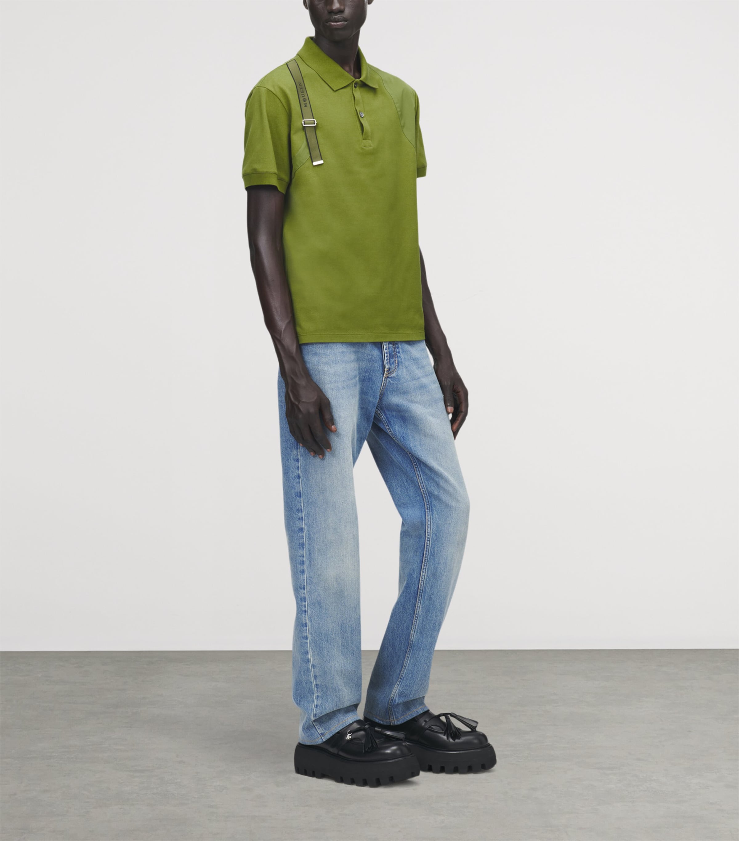 Cotton Harness Polo Shirt 3450 Image 2