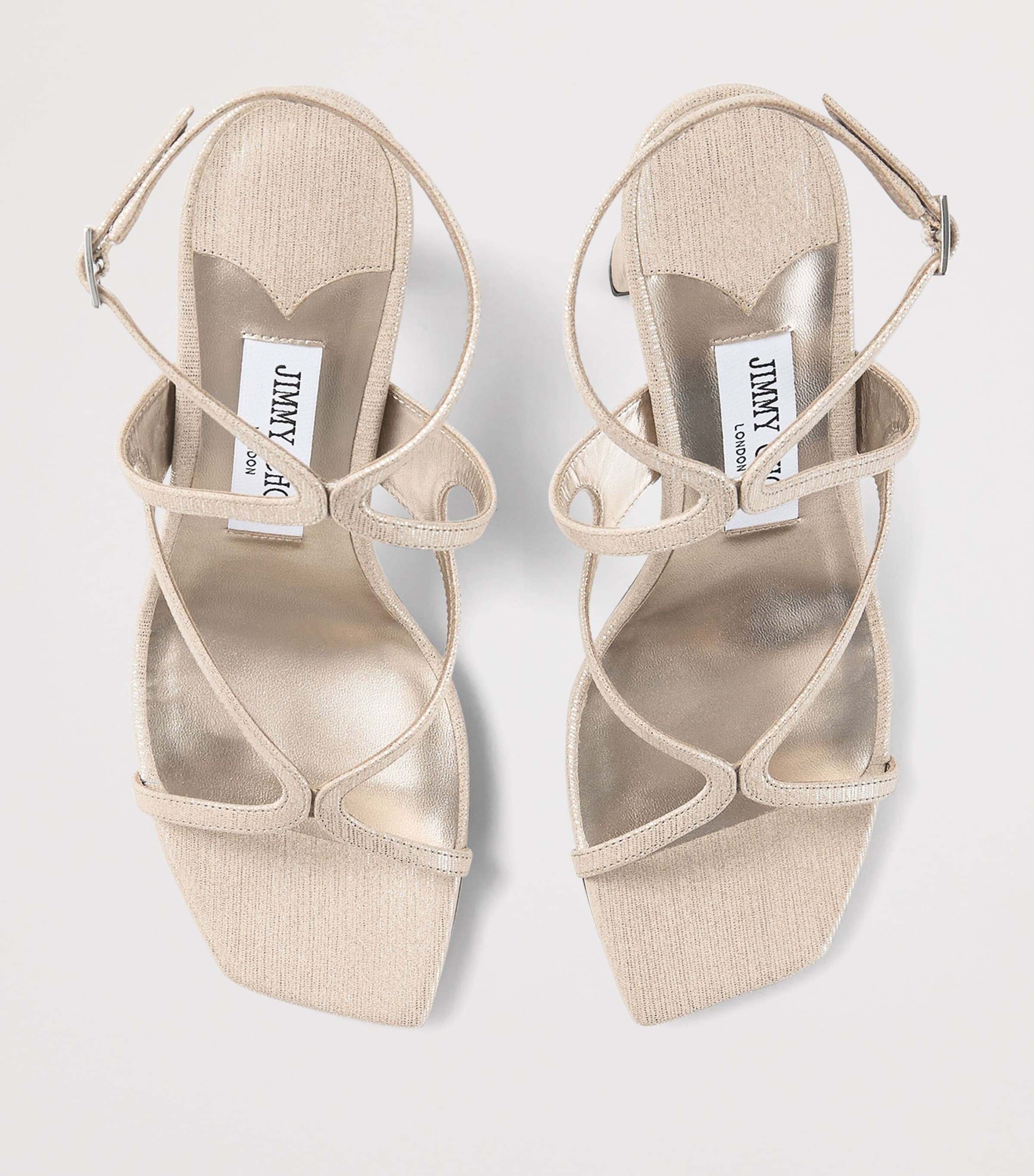 イザヨイ Jimmy Choo Gold Azie 85 Leather Heeled Sandals | Harrods US