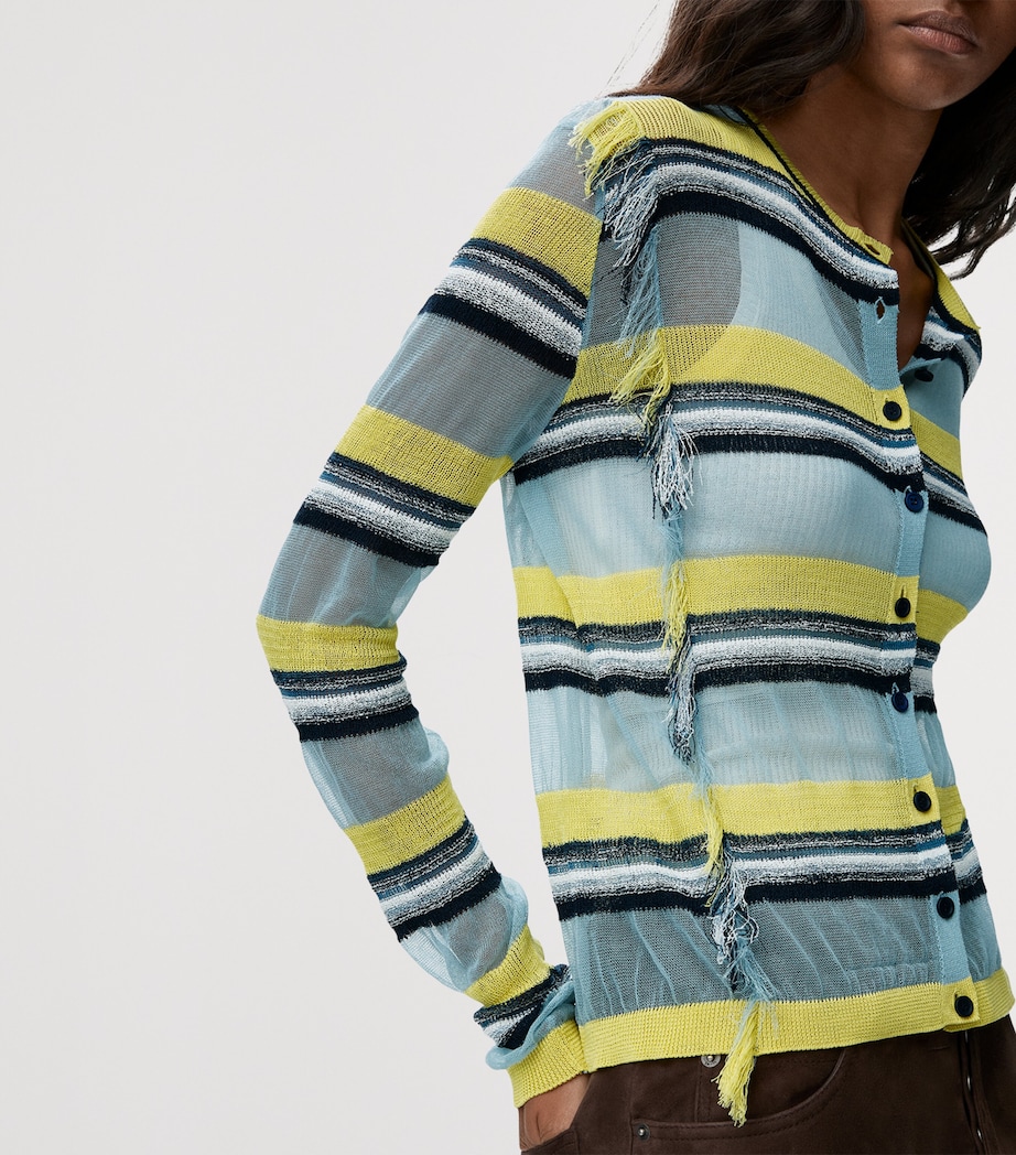LOEWE Womens x Paula’s Ibiza Stripe Cardigan Blue/multicolor Image 5