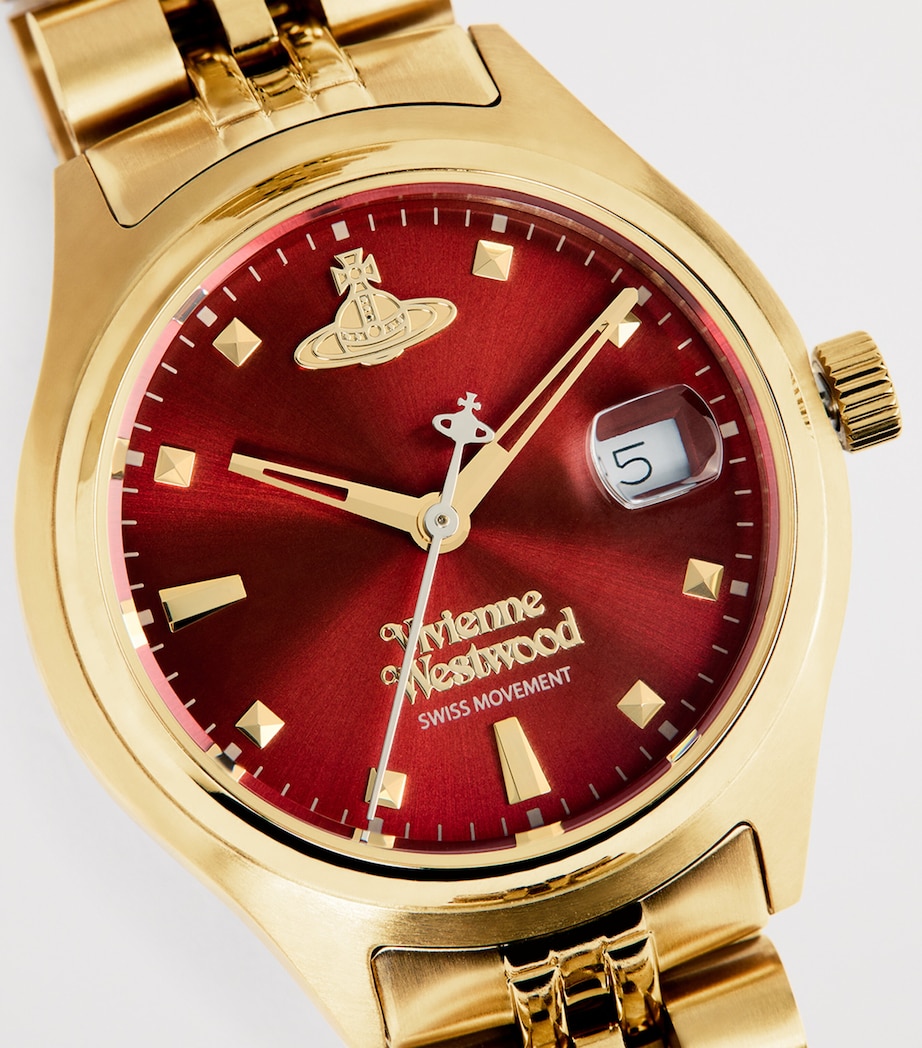 Vivienne Westwood Stainless Steel Little Camberwell Watch 29mm Gold Red Image 6
