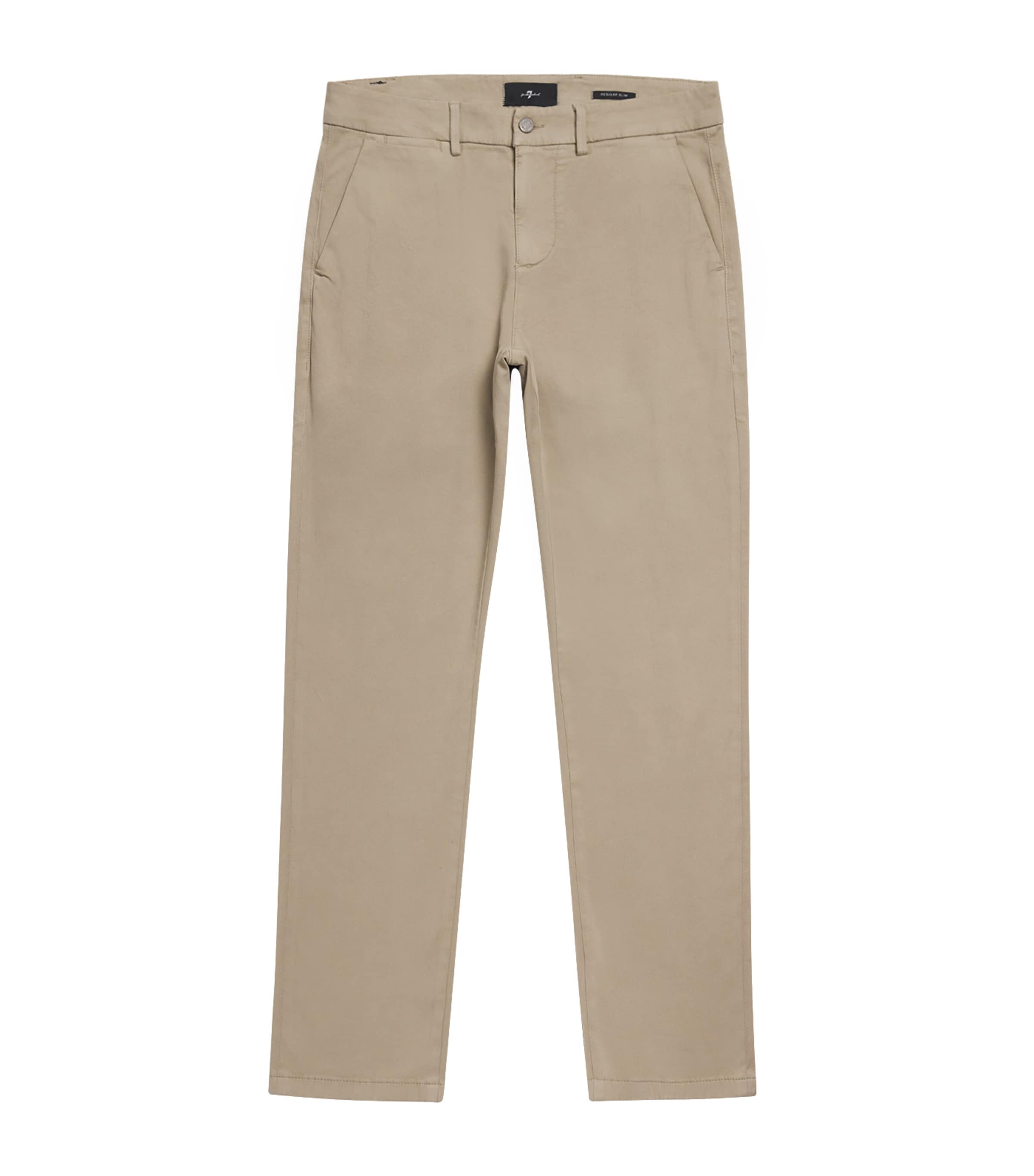 7 For All Mankind Mens Performance Sateen Chinos Sateen Biscuit Image 1