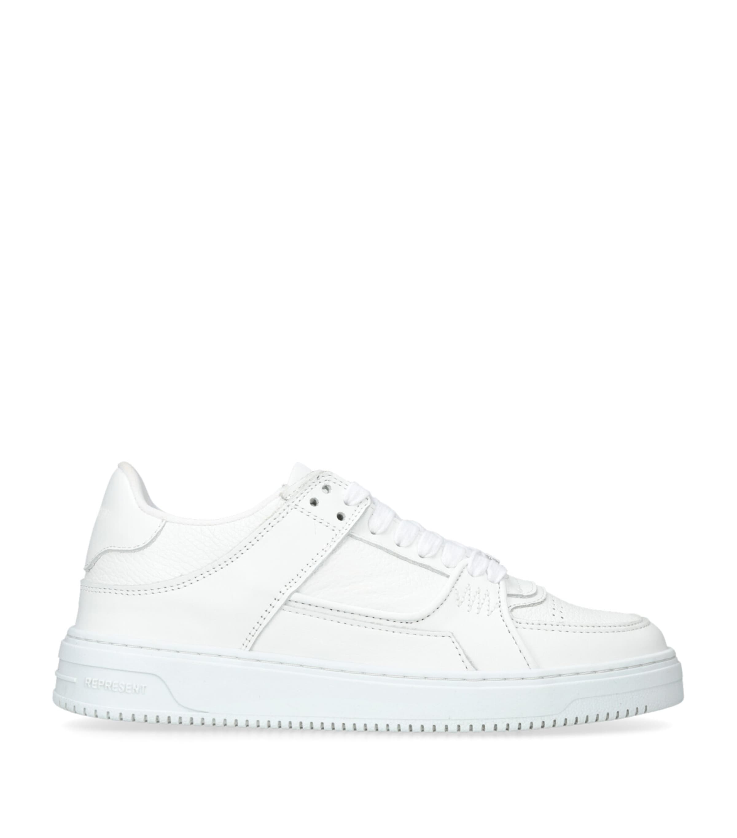 Represent Leather Apex Low-top Sneakers In White