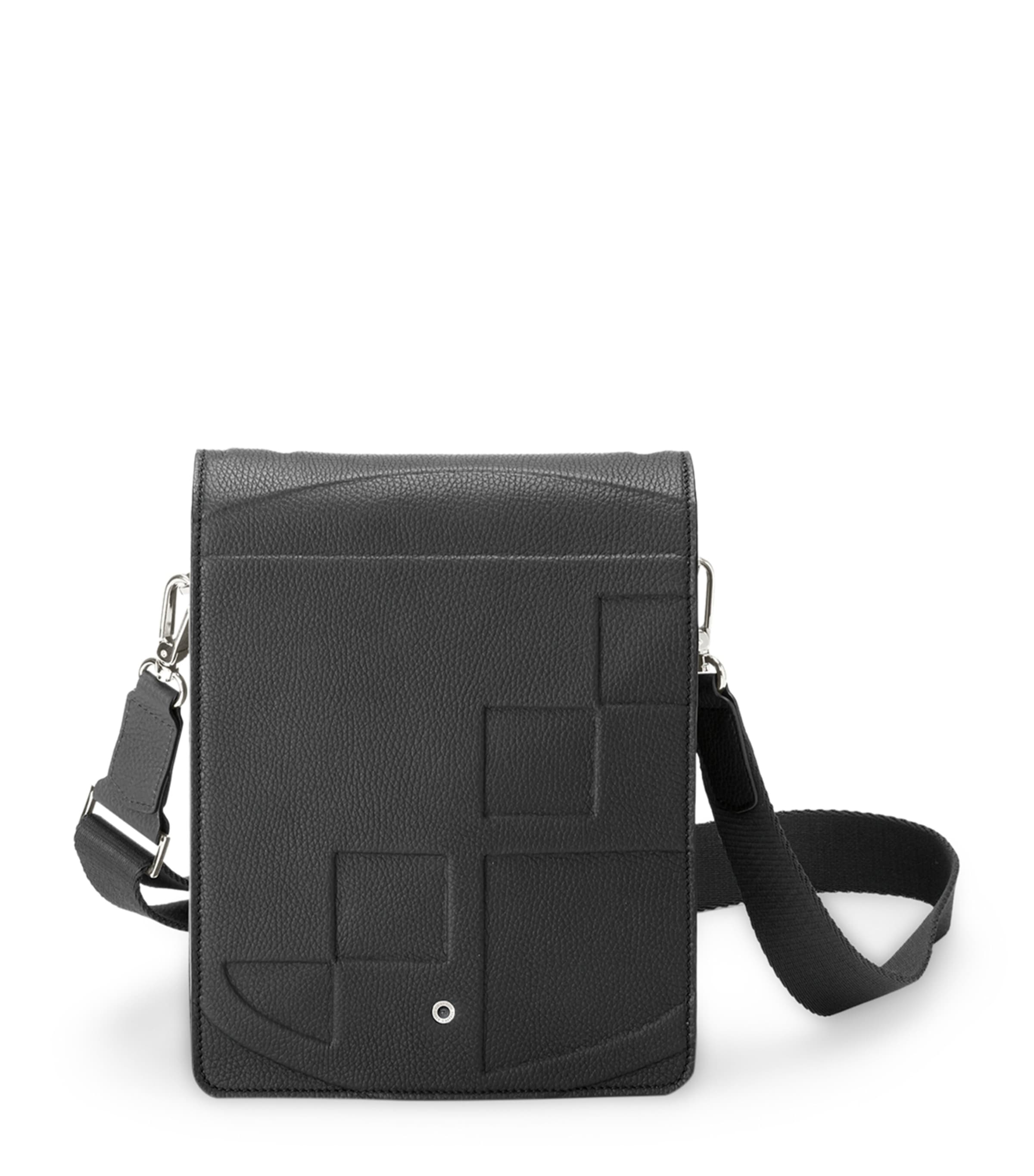Graf Von Faber-castell Small Leather Cashmere Messenger Bag In Black