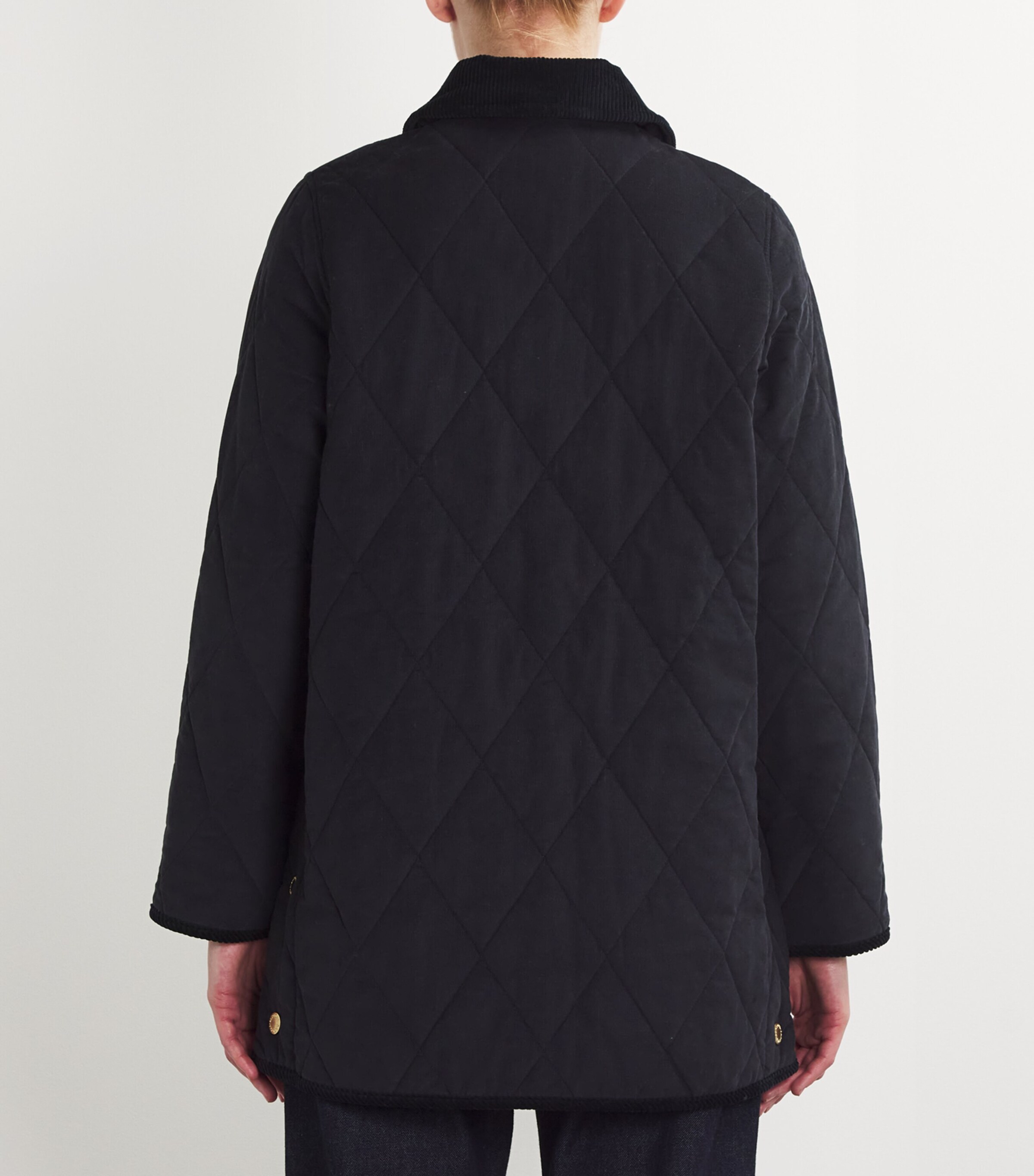 Cotton Quilted Cornelia Jacket DARK NAVY/ TARTAN Image 4