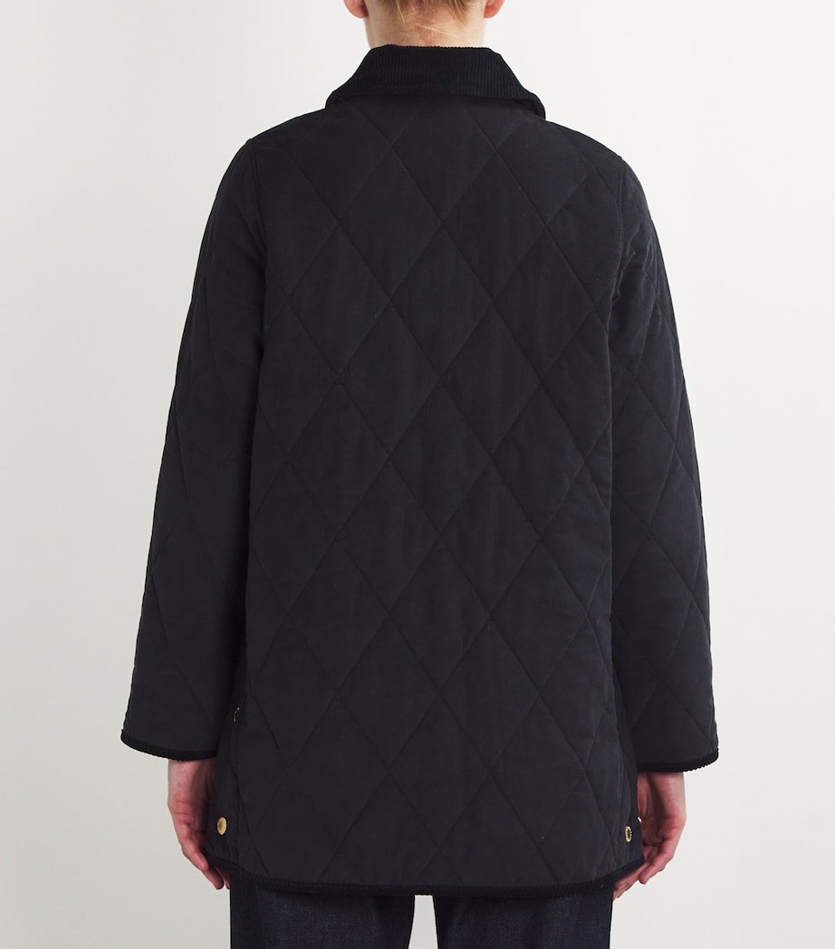 Cotton Quilted Cornelia Jacket DARK NAVY/ TARTAN Image 4