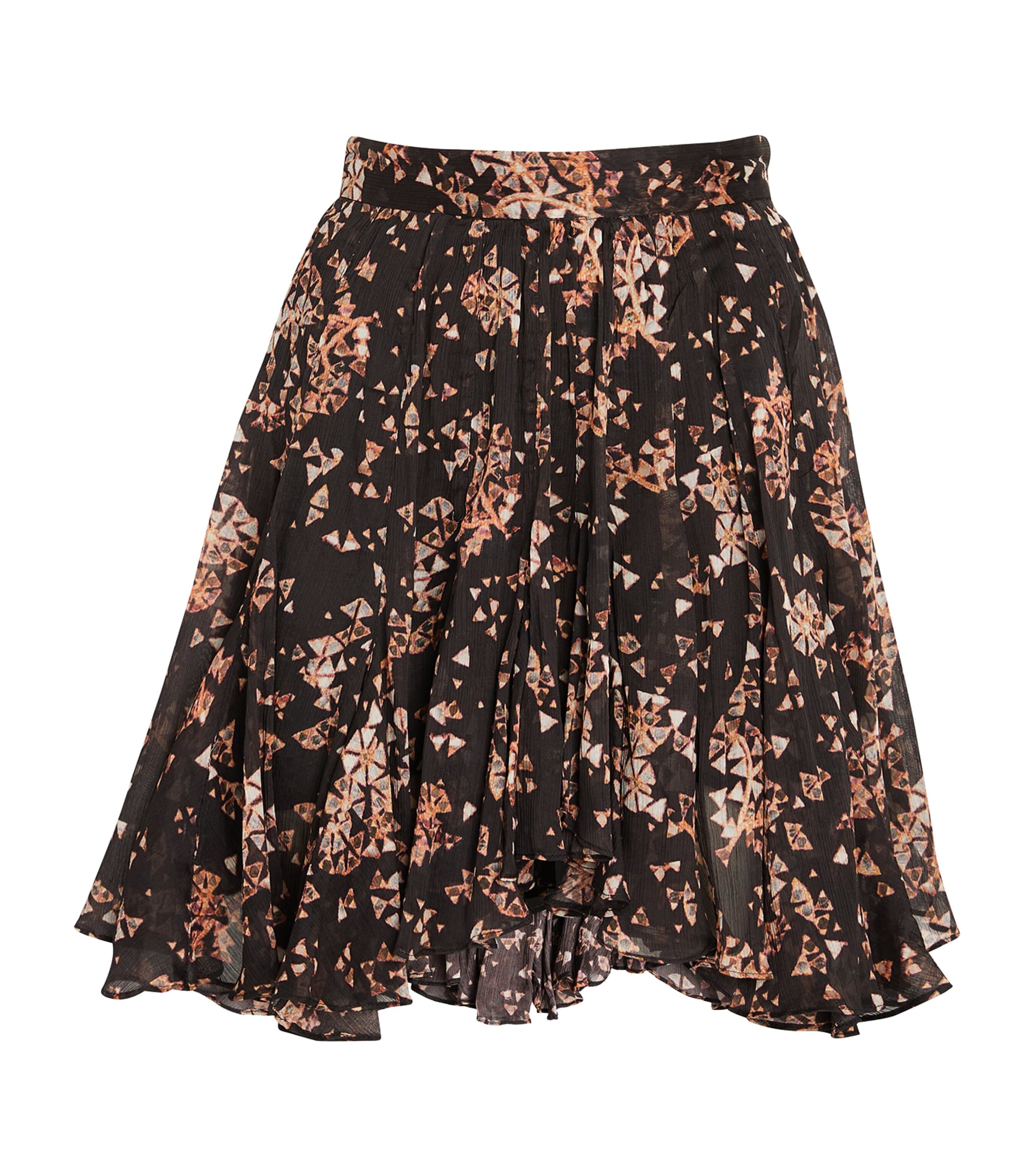 Shop Isabel Marant Cotton-silk Anael Mini Skirt In Black