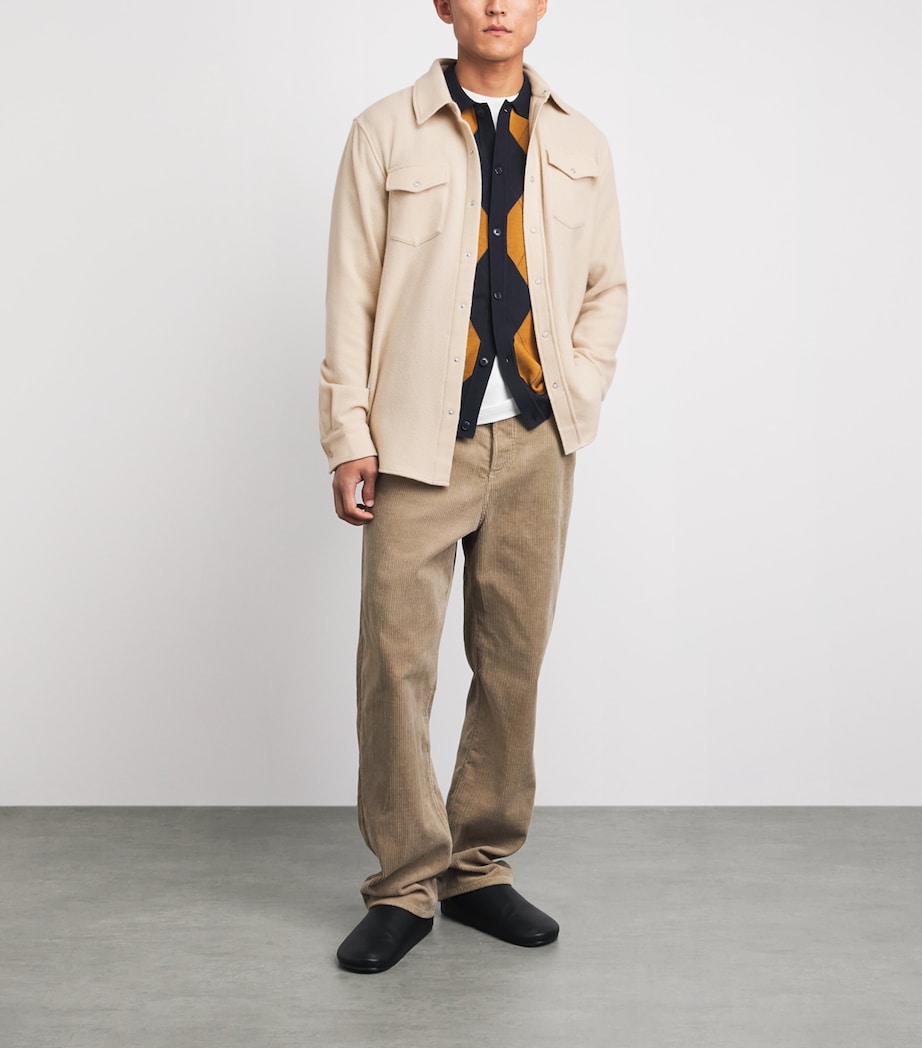 God's True Cashmere Beige Cashmere Button-Up Shirt | Harrods US