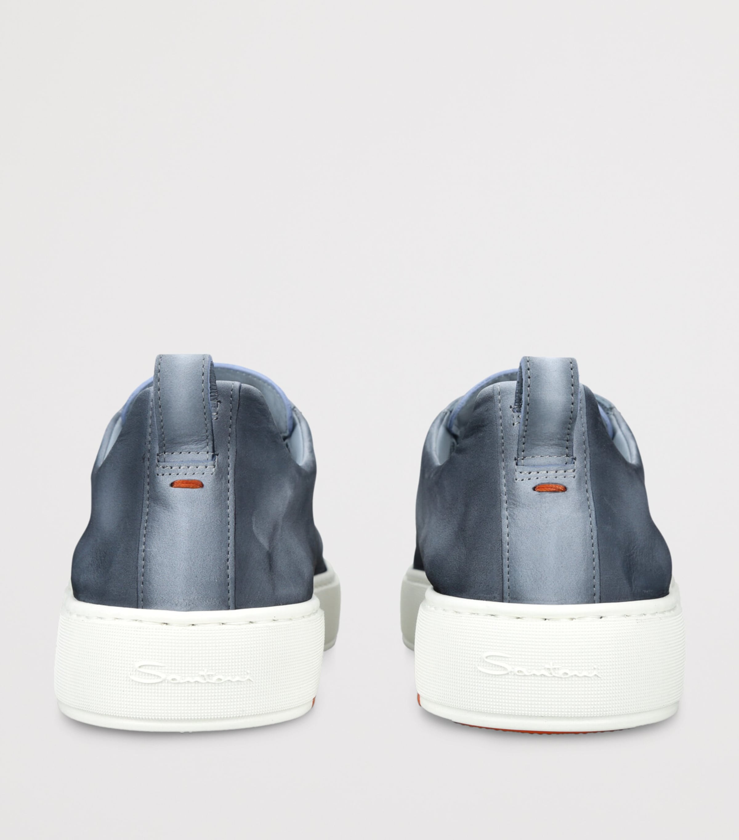 Santoni Nubuck Leather Clean Icon Sneakers Blue Image 2