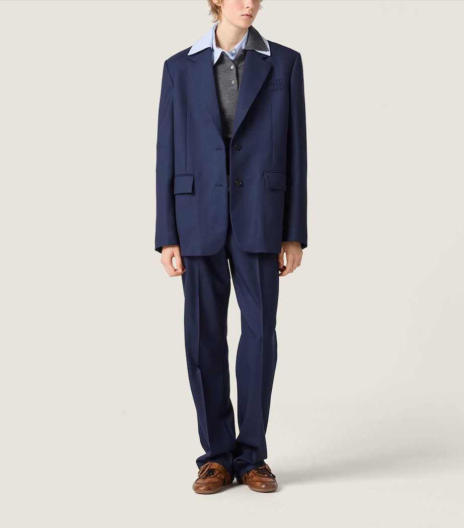 Miu Miu Womens Cotton Poplin Pinstripe Shirt Image 5