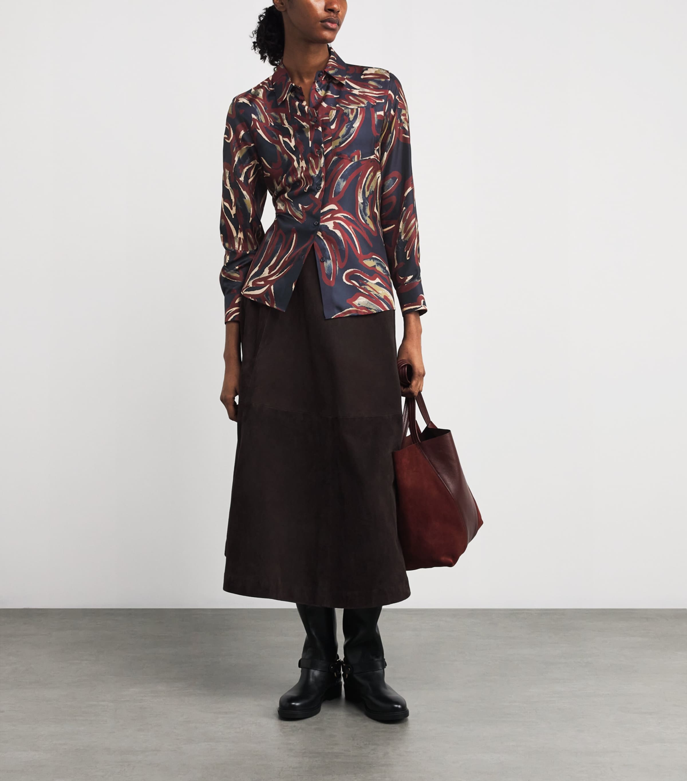 Silk Twill Ultramarine Print Shirt ULTRAMARINE Image 2