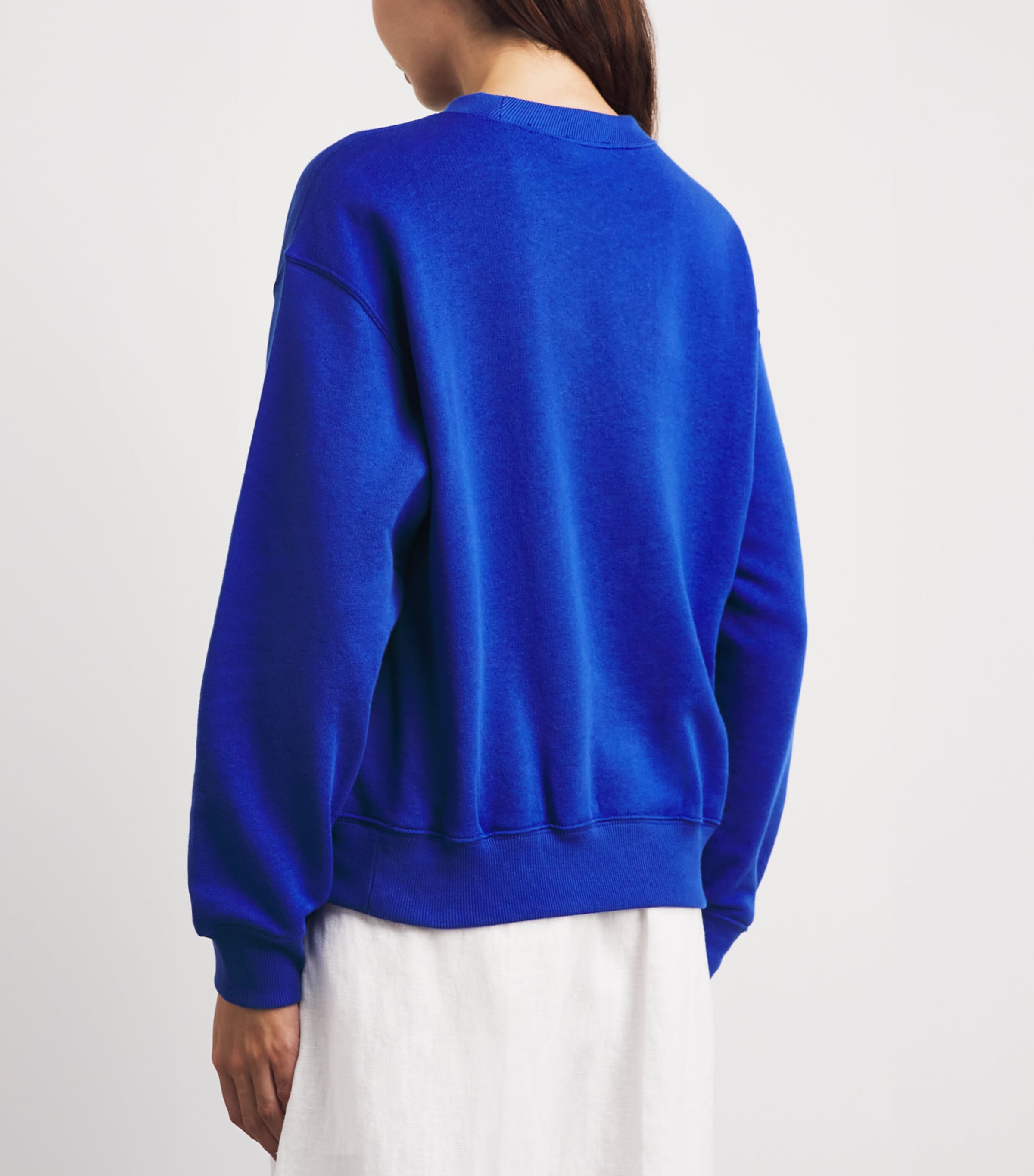 Polo Ralph Lauren Womens Cotton-Blend Polo Bear Sweatshirt Gala Blue Image 5