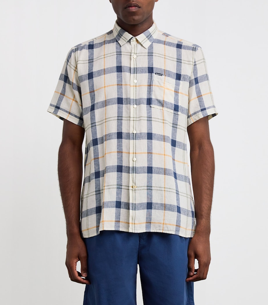 Linen-Blend Croft Shirt SEA HAZE TARTAN Image 3