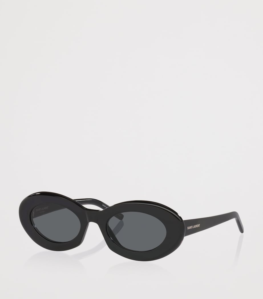 Saint Laurent SL 594 Oval Sunglasses Black Image 2
