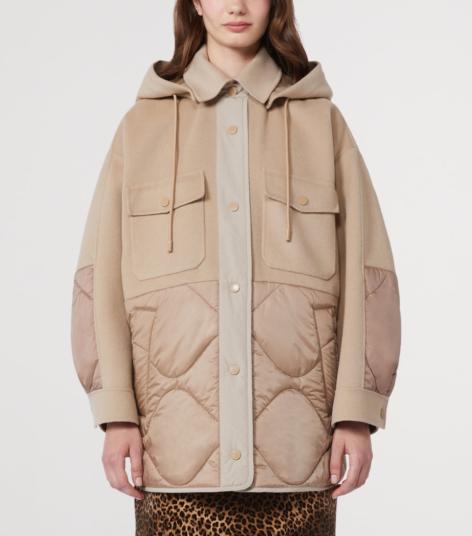 Wool-Blend Quilted Jacket CAMEL Image 2