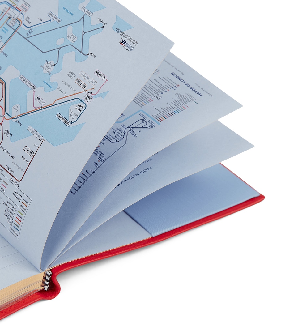 Leather Soho A5 2026 Diary SCARLET RED Image 7