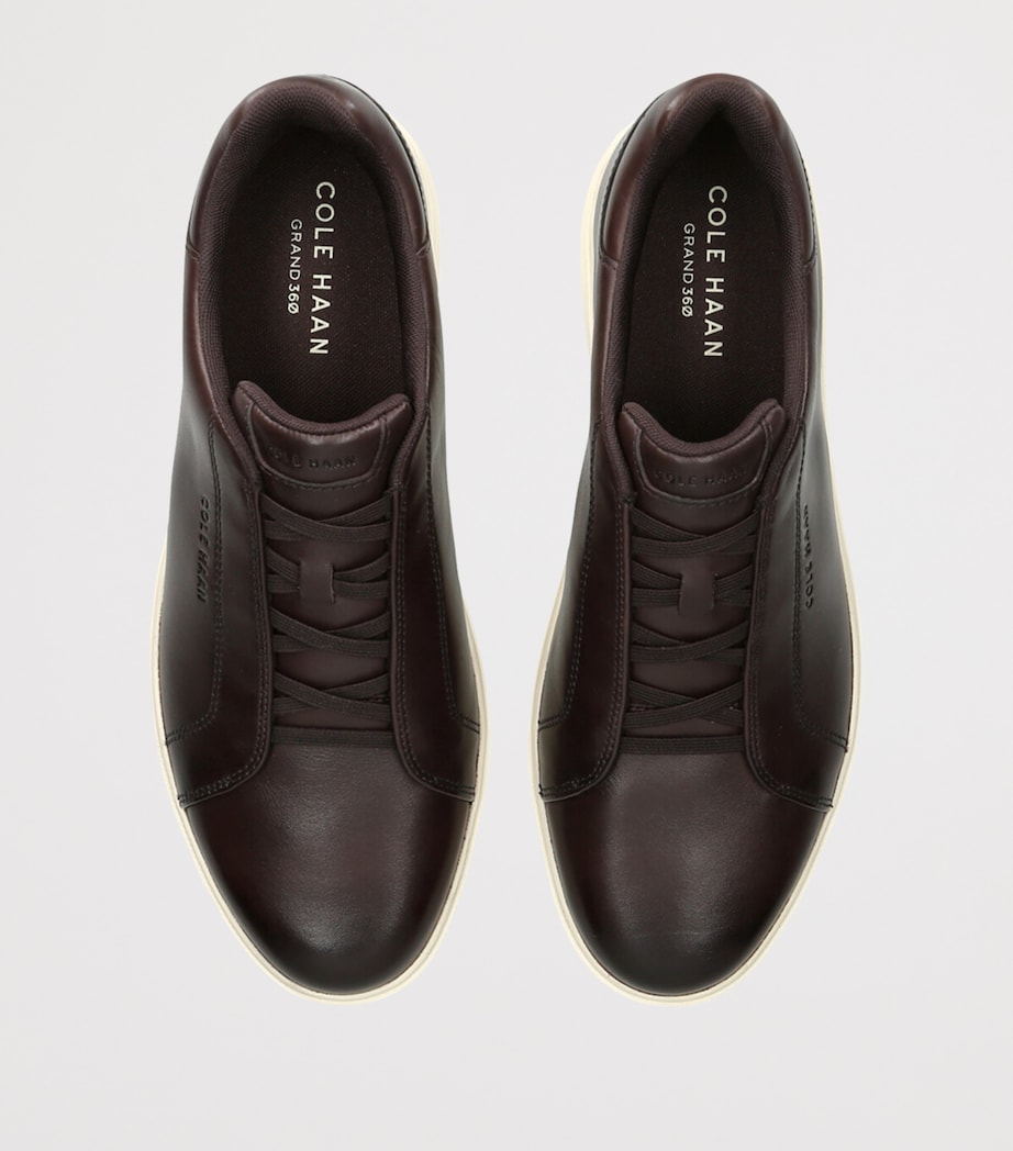 Leather GrandPrø Luxe Sneakers DARK BROWN Image 4