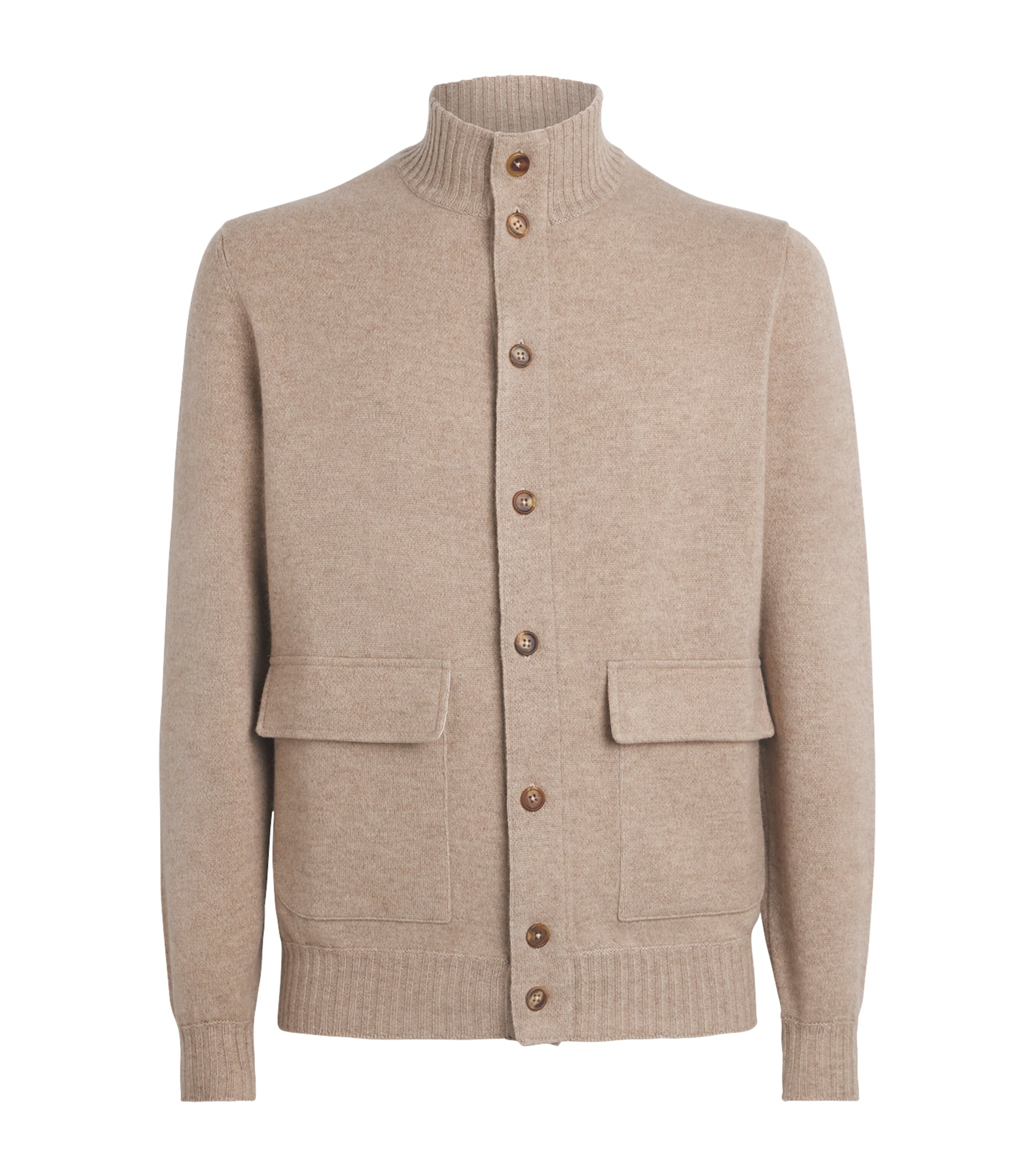 Fioroni Cashmere Mens Cashmere Knitted Bomber Jacket Image 1