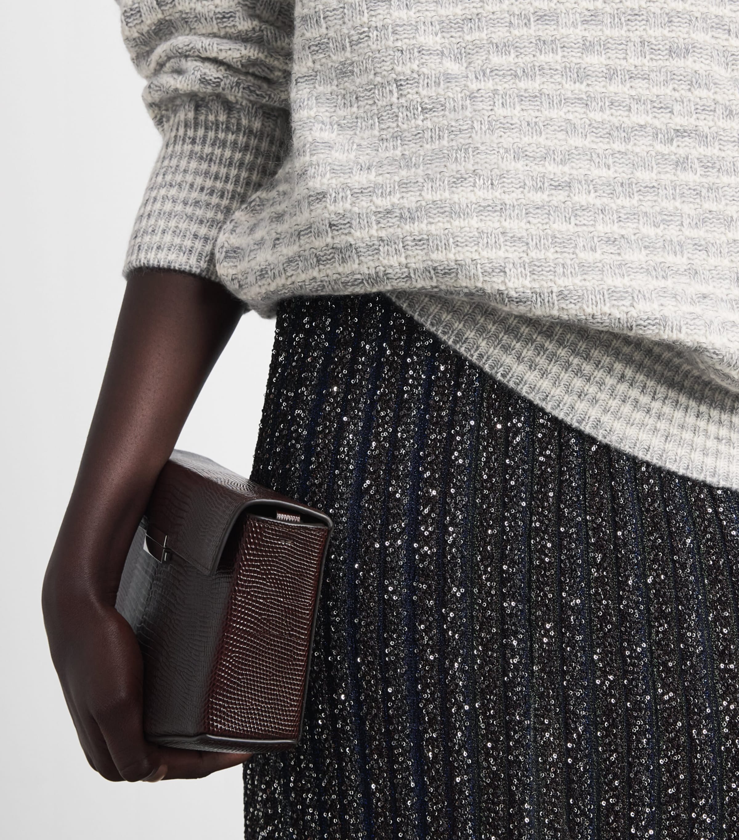 Missoni Womens Mock-Neck Sweater White And Grey Image 3