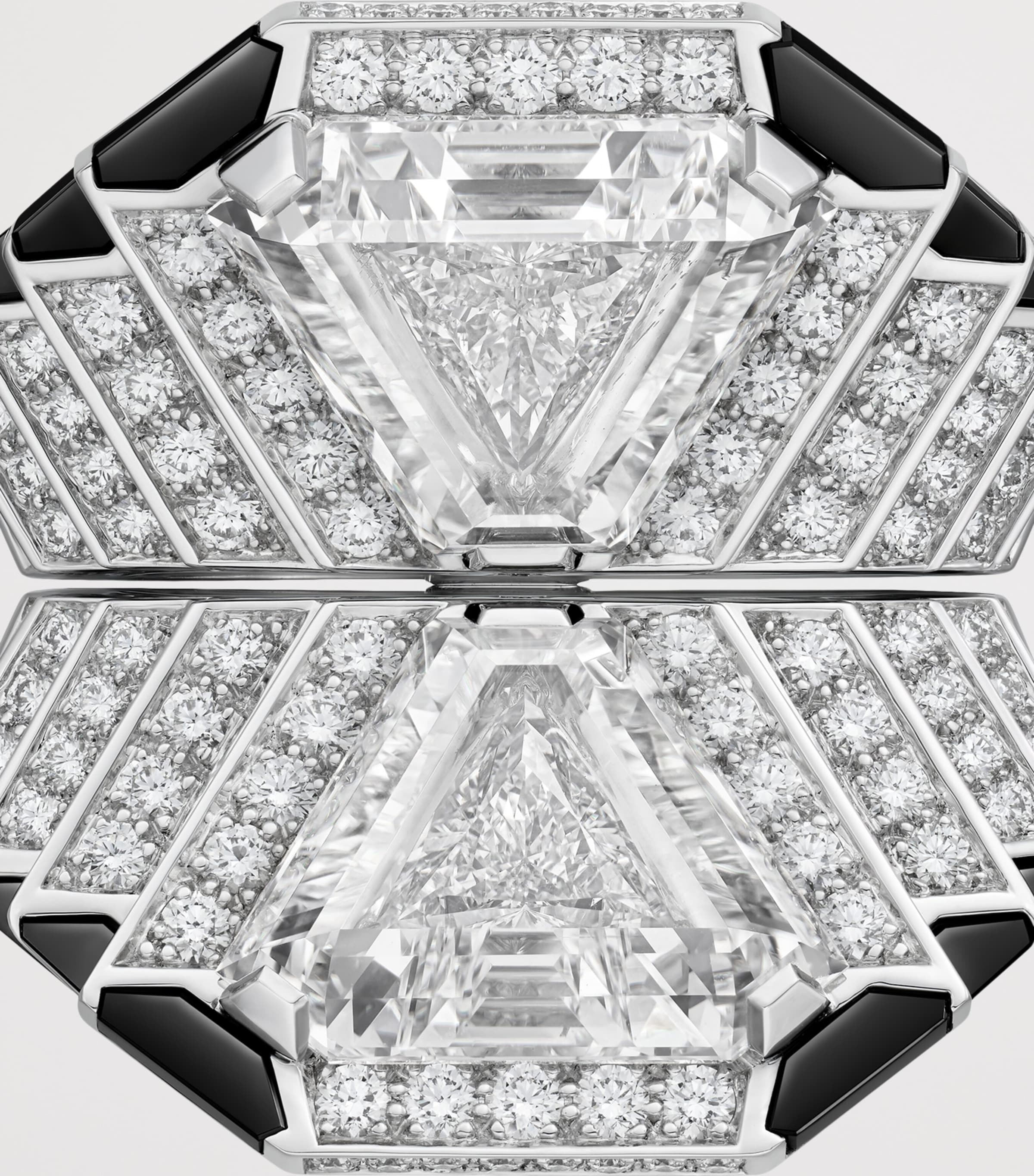 Cartier White Gold, Diamond and Onyx Specula Ring White Gold Image 4