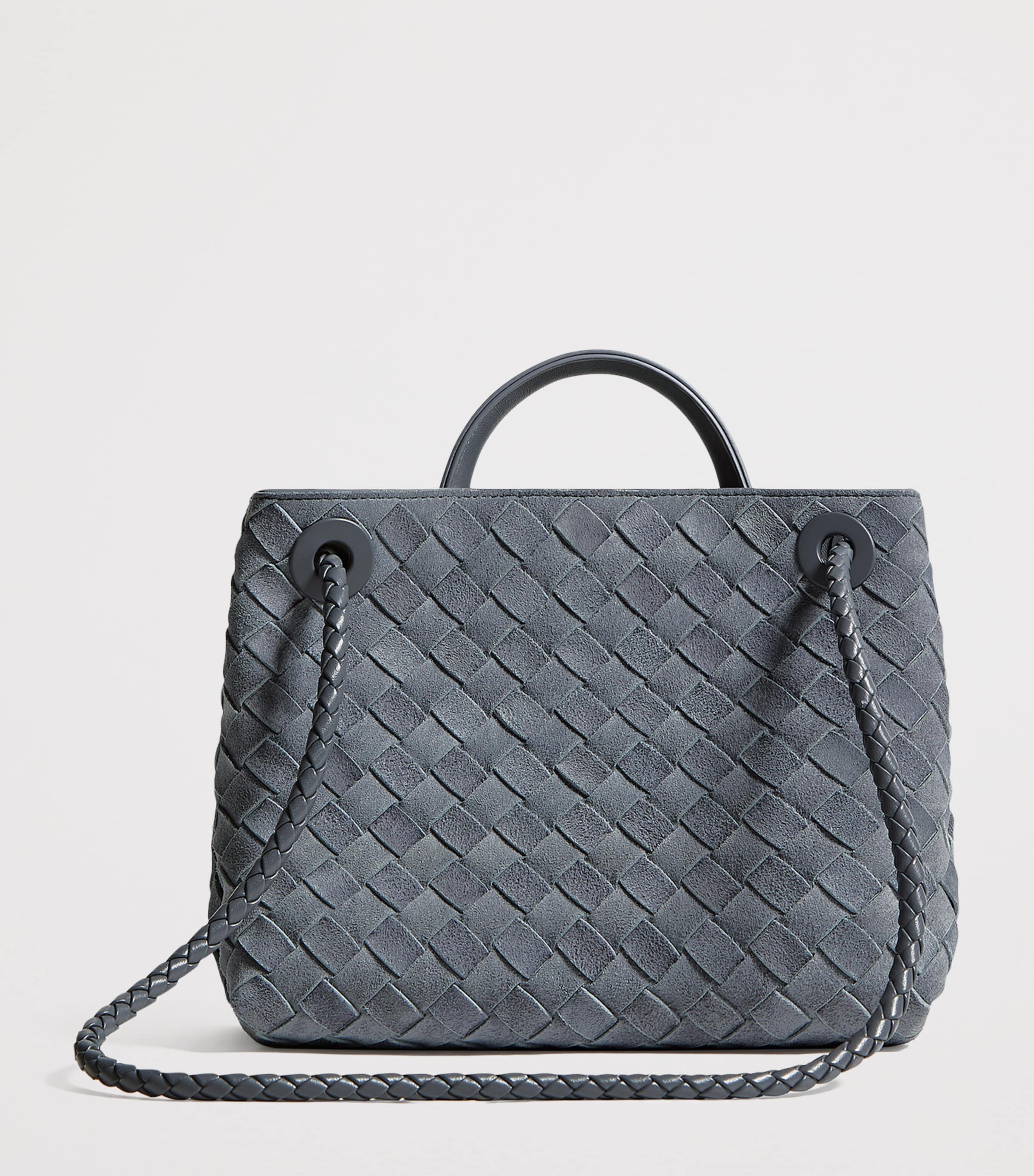 Bottega Veneta Womens Small Suede  Andiamo Top-Handle Bag Image 5