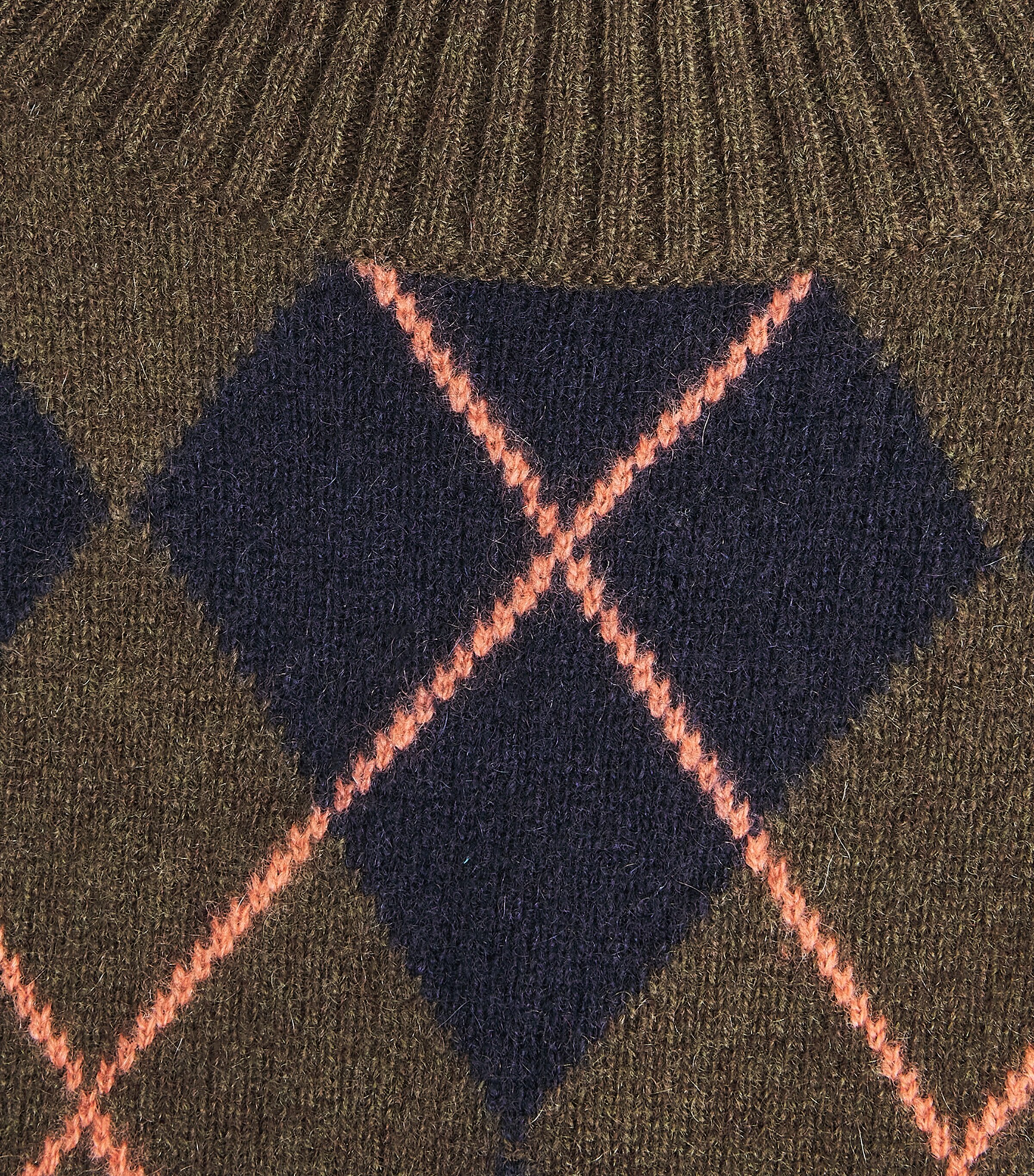 ME+EM Green Cashmere Argyle Short-Sleeve Sweater | Harrods US