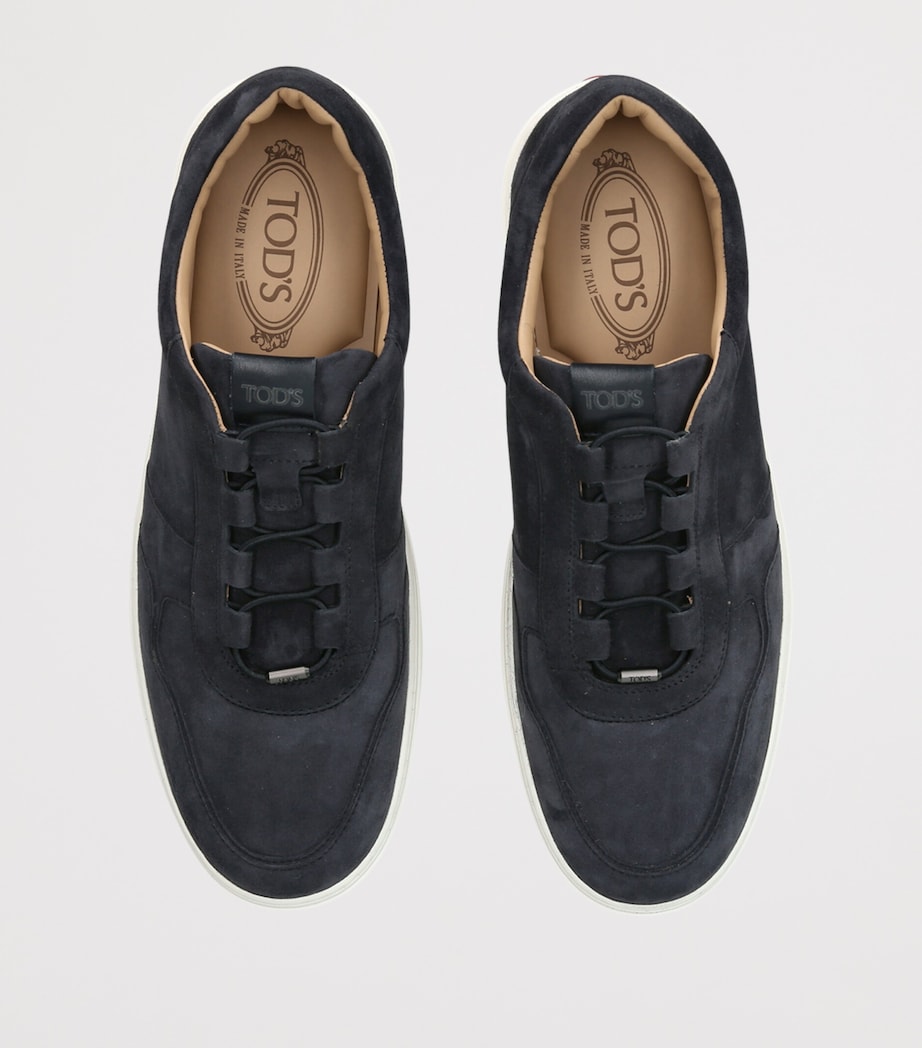 Tod's Suede Elastic Cassetta Sneakers Navy Image 3