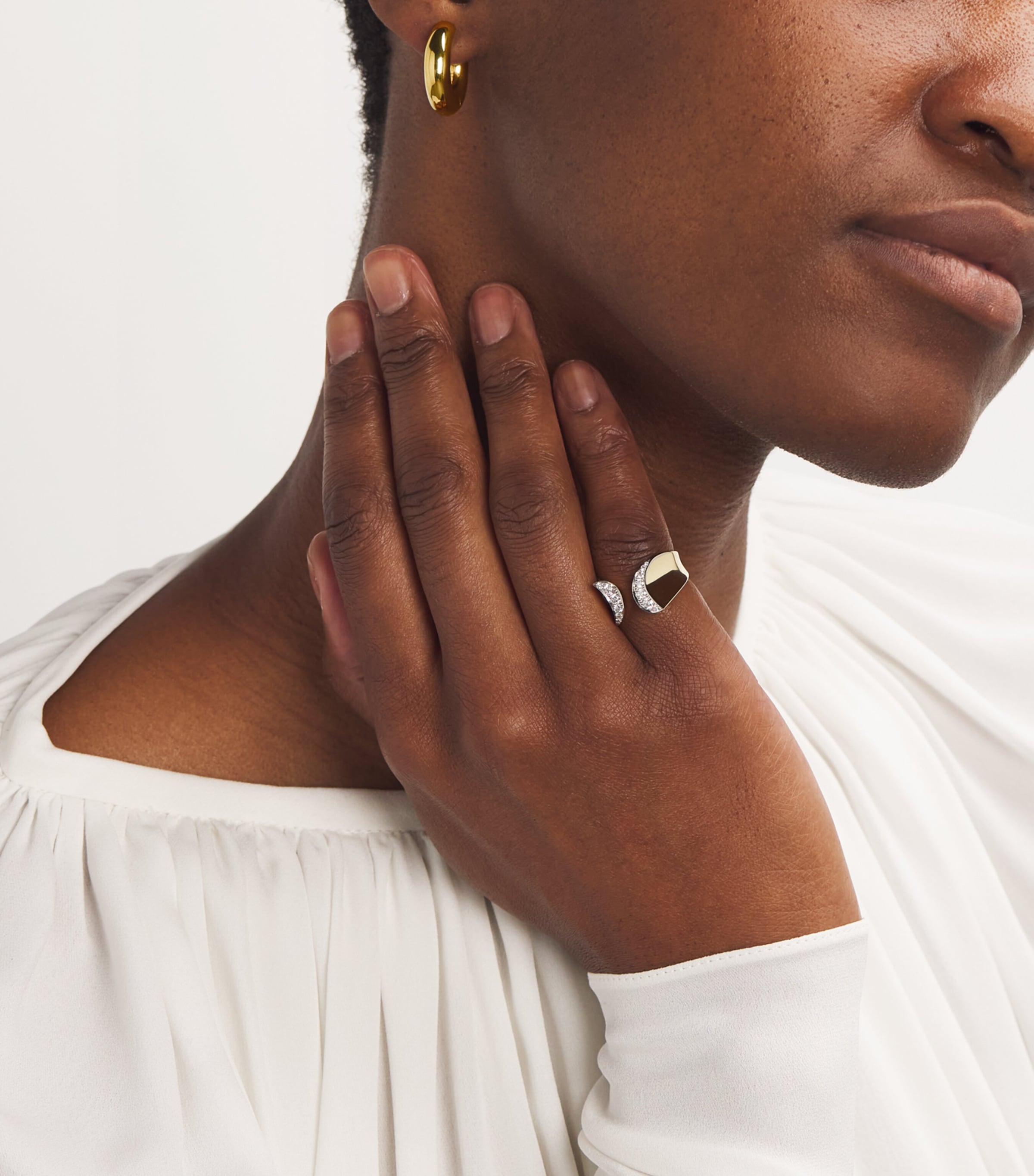 Yellow Gold and Diamond Margareta Pinky Ring YELLOW GOLD Image 5