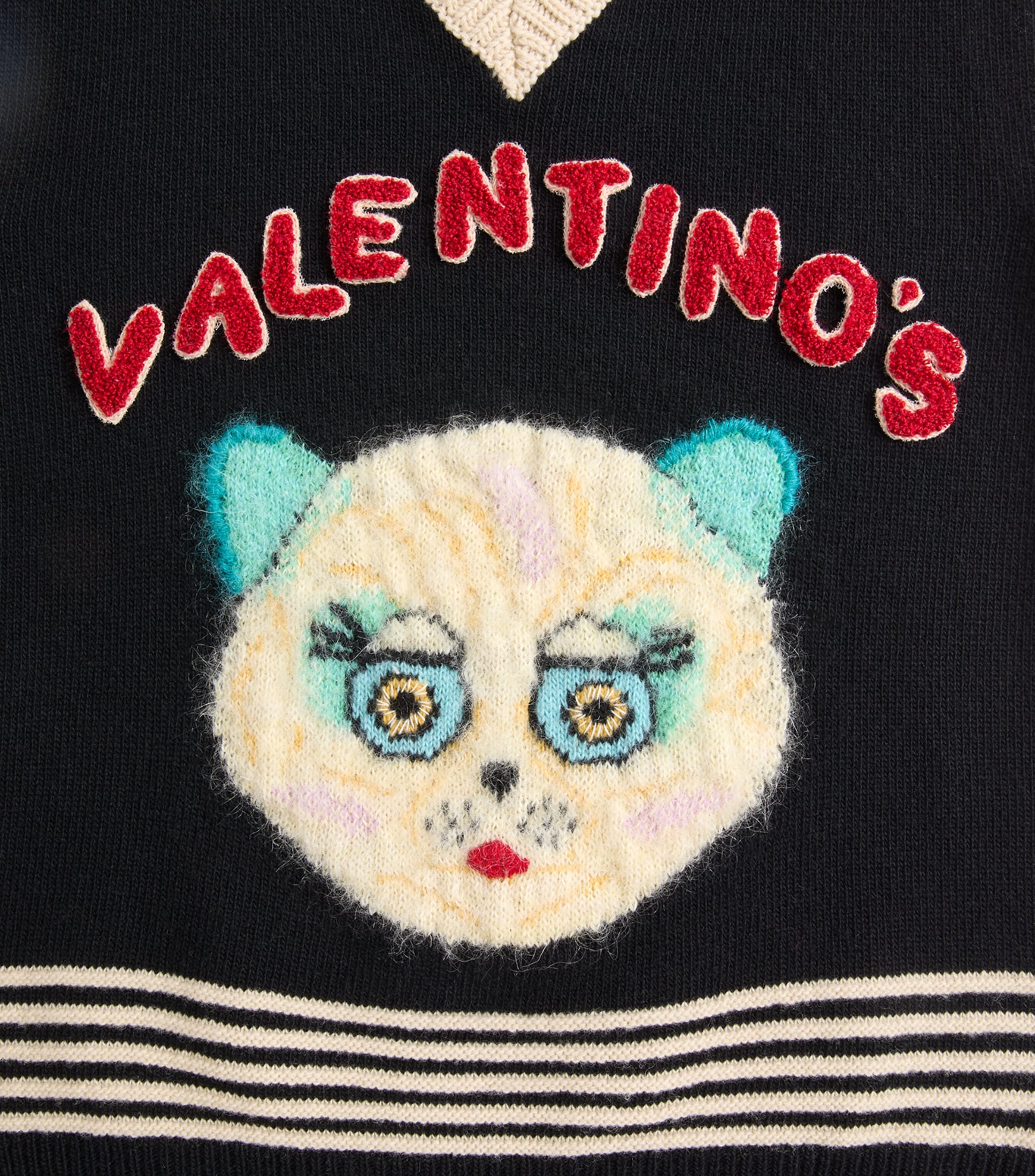 Valentino Virgin Wool Le Chat de la Maison Sweater Vest