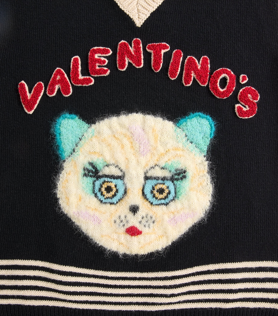 Virgin Wool Le Chat de la Maison Sweater Vest N78 Image 7