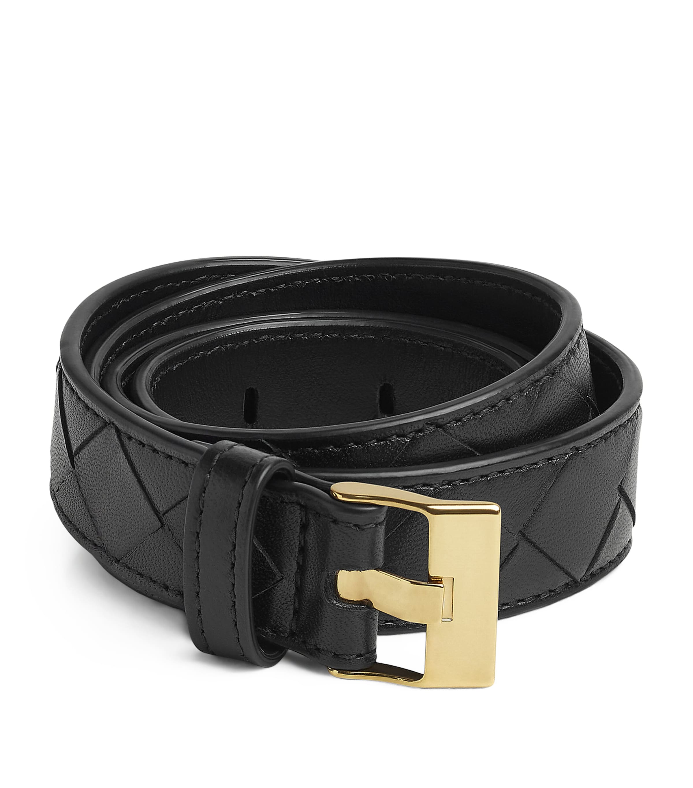 Bottega Veneta Leather Intreccio Watch Belt | Women Accessories | Belts | Designers | Bottega Veneta