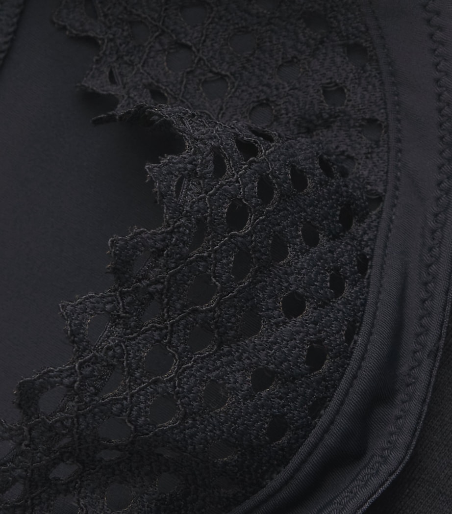 Wolford Womens Romantic Net Thong Black Image 4