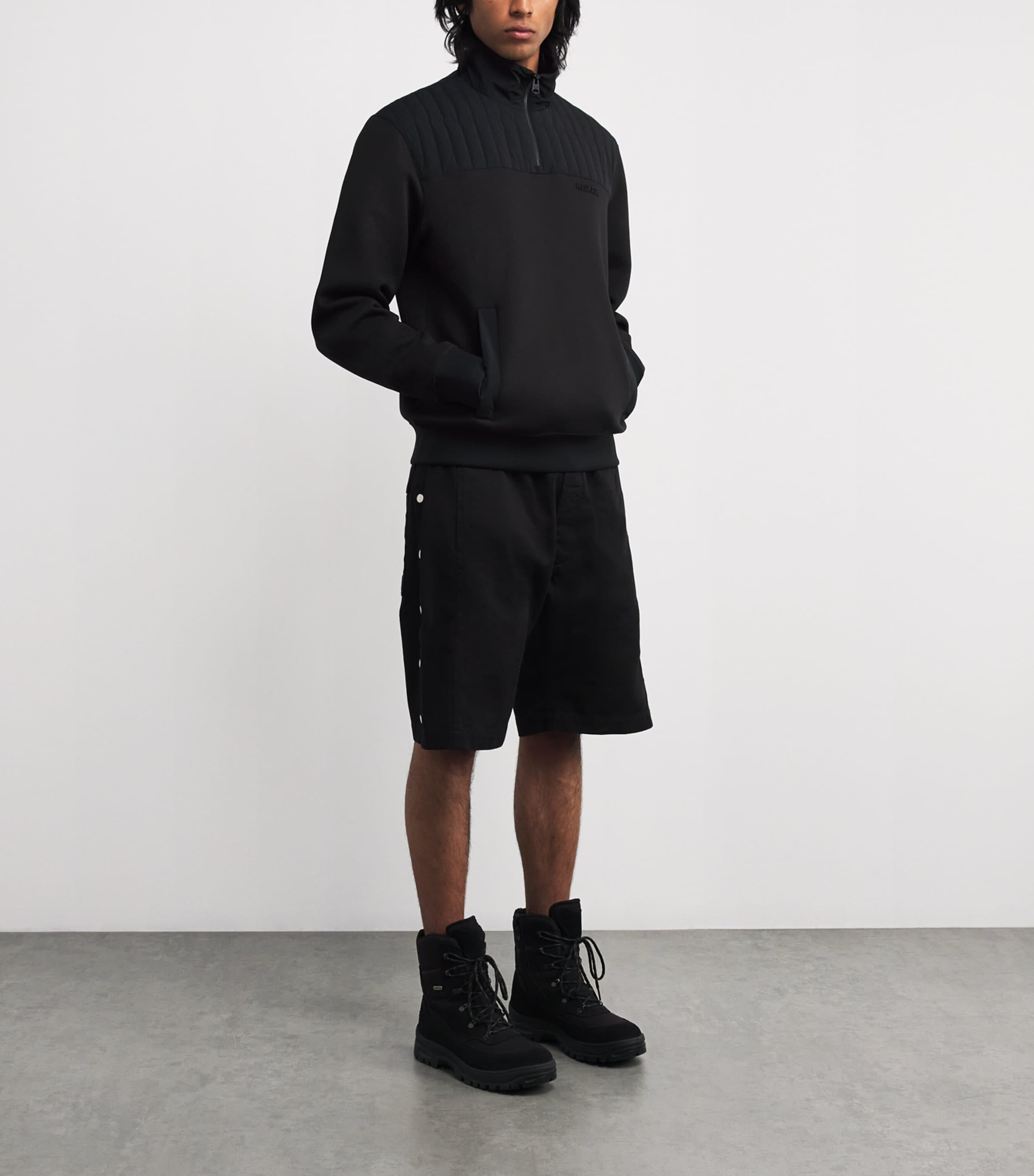 Corey Quarter-Zip Sweatshirt BLACK Image 2