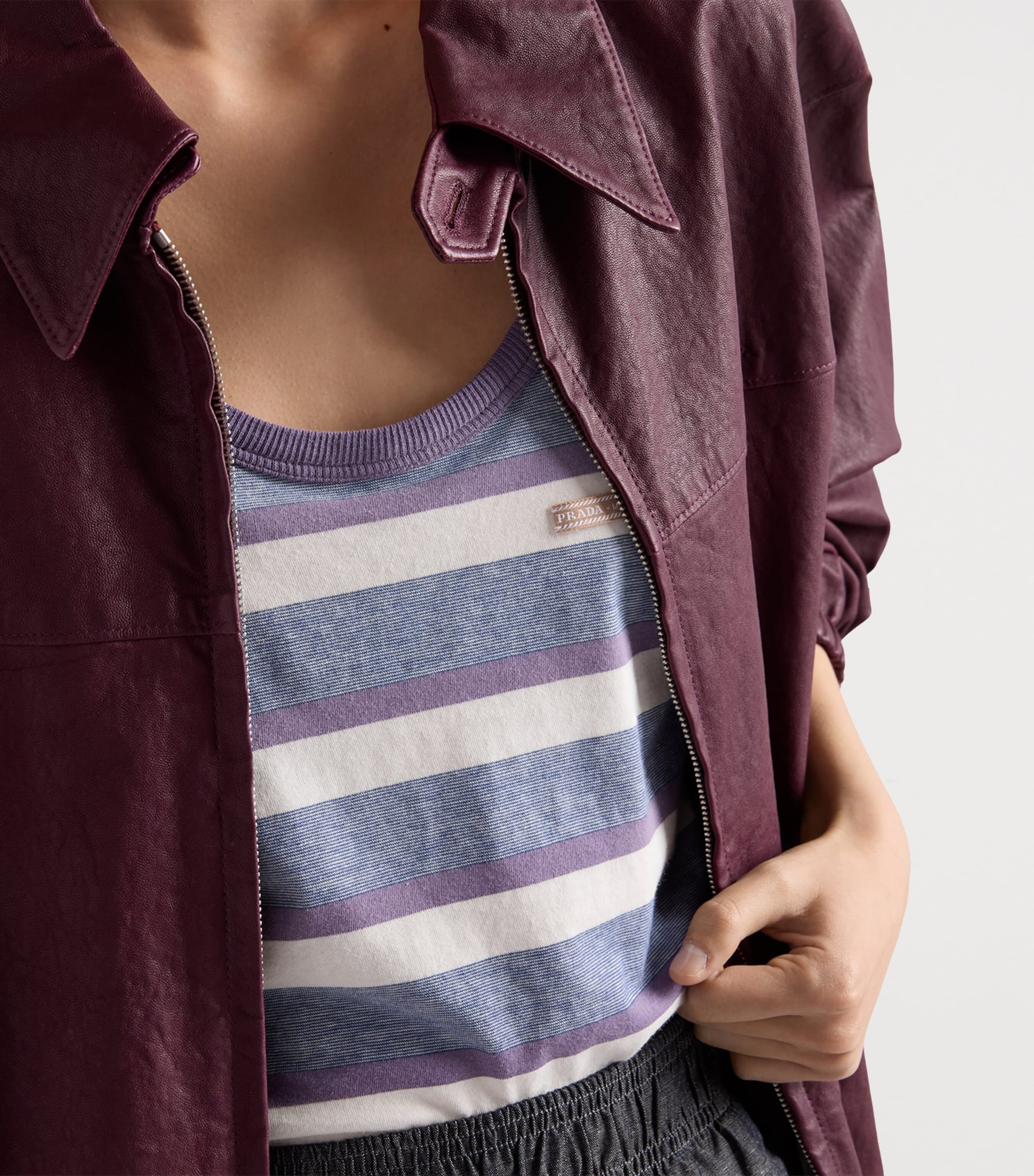 Prada Womens Cotton Stripe Tank Top Image 5