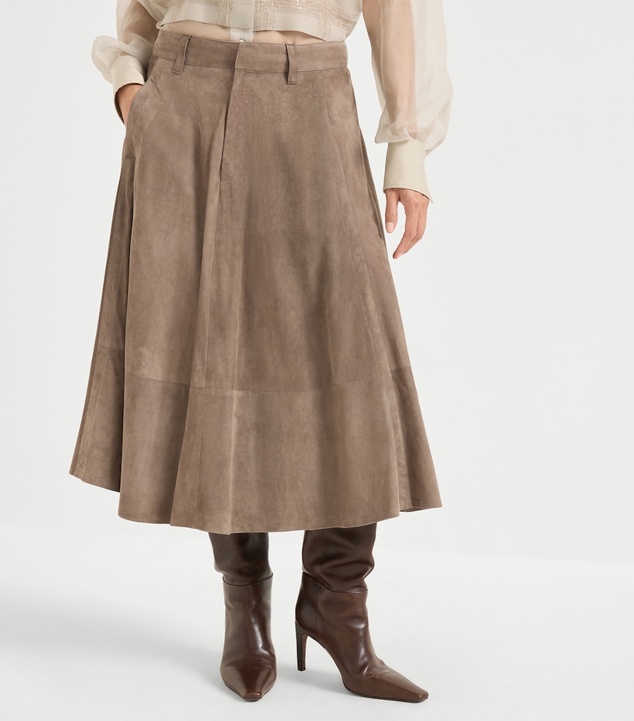 Suede Midi Skirt C1099 Image 2