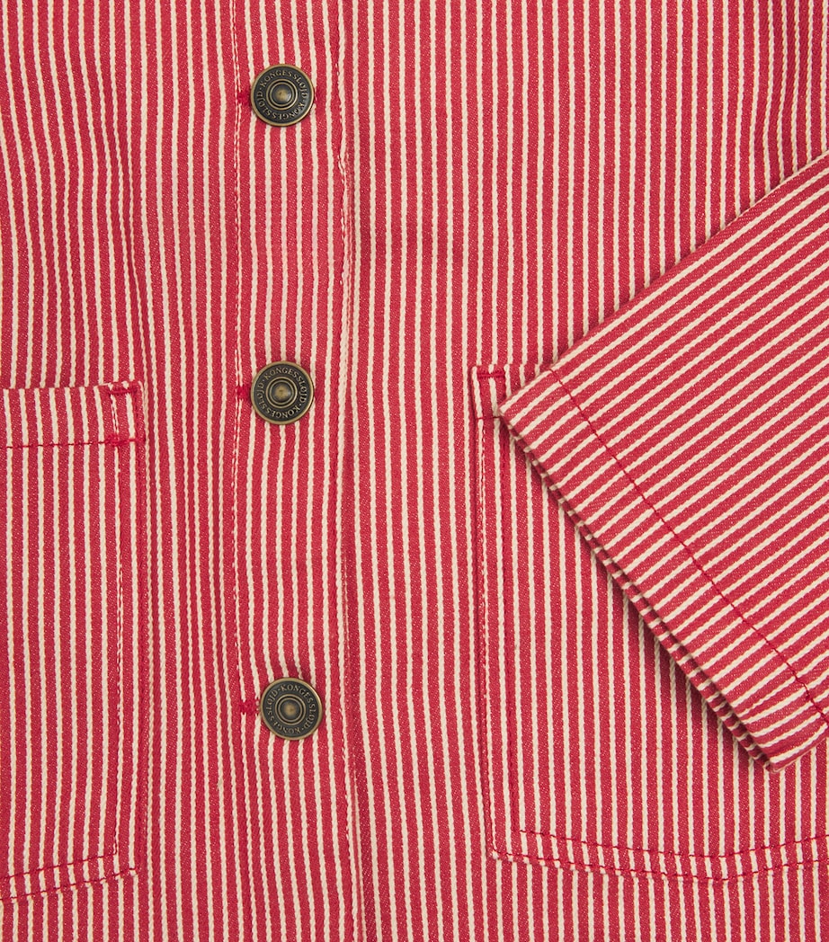 Organic Cotton Stripe Luc Overshirt (9 Months-4 years) P25119 MILK ROUGE Image 4