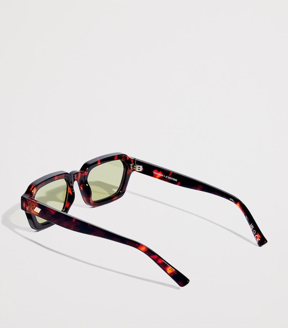 Le Specs Tension Rectangle Sunglasses Tortmoss Mono Image 3
