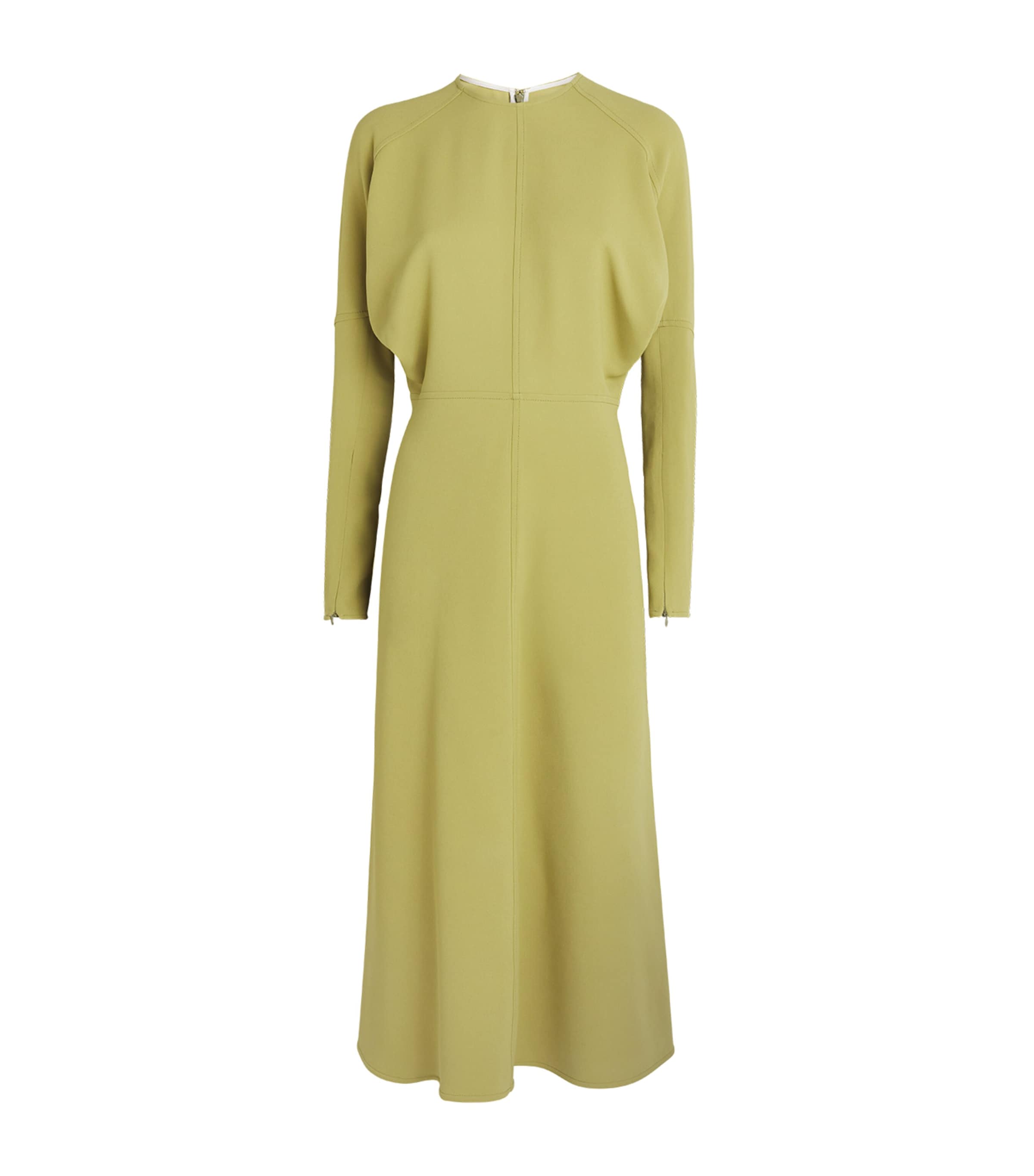Victoria Beckham Cady Dolman Midi Dress In Neutral