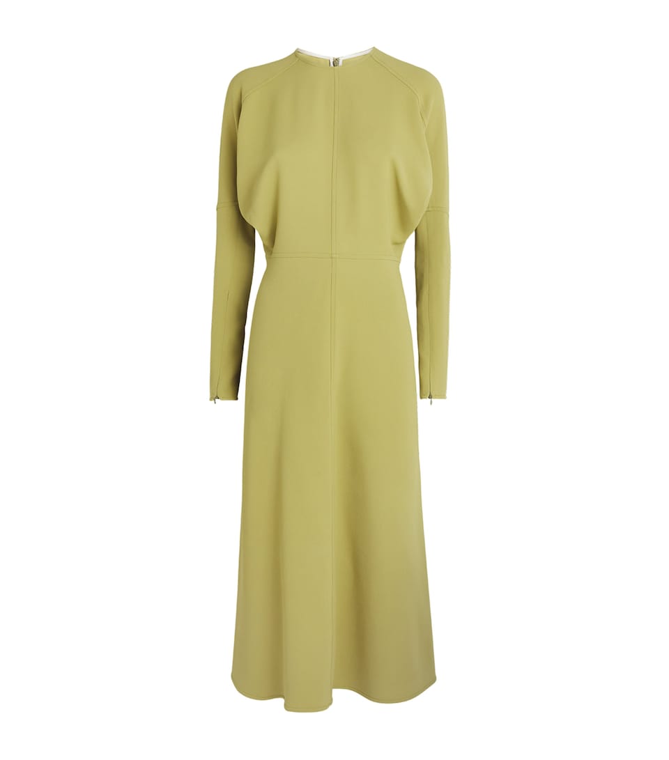 Victoria Beckham Cady Dolman Midi Dress Greenfinch