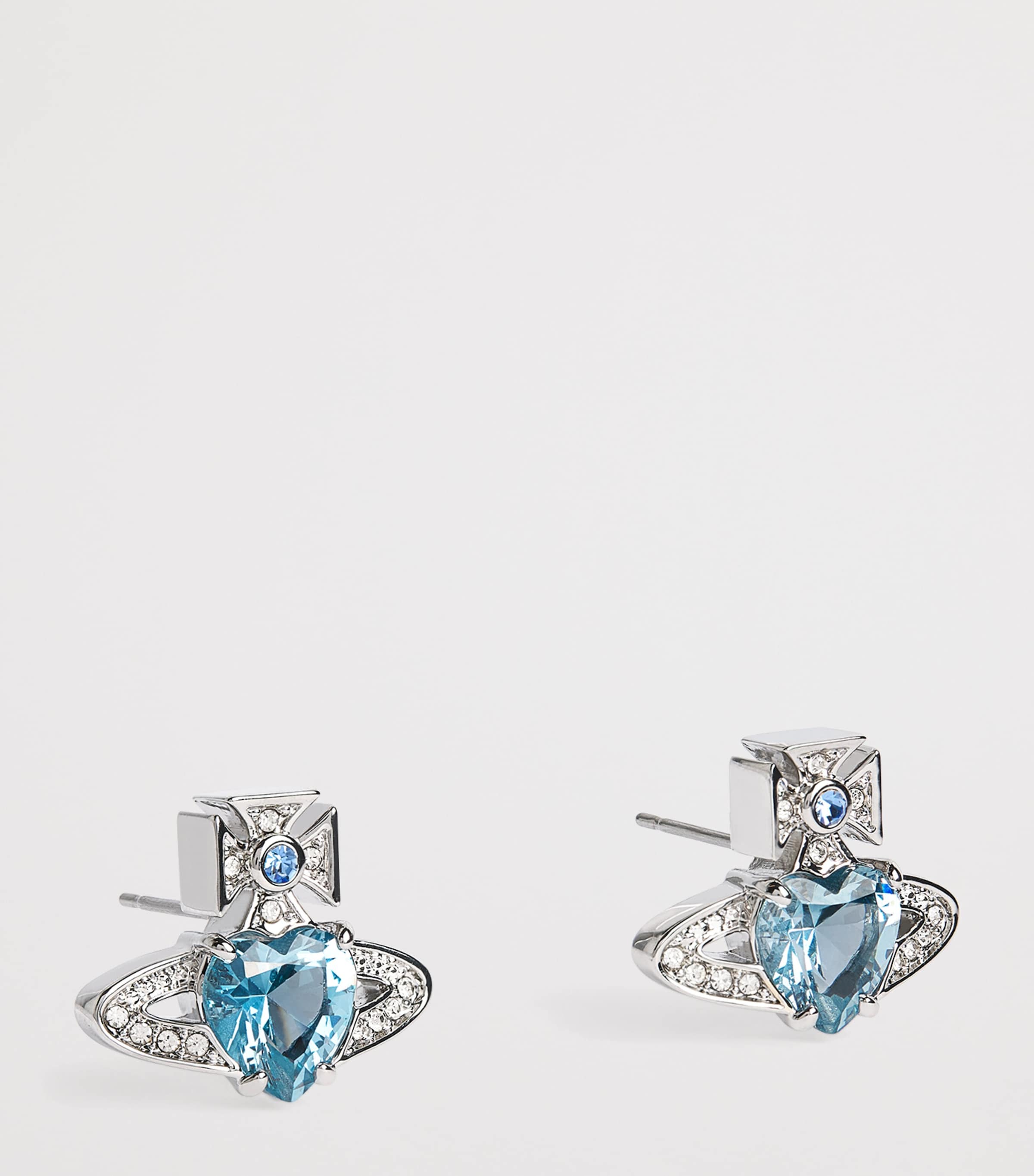 Ariella Stud Earrings PLATNIUM/AQUARMARINE Image 3