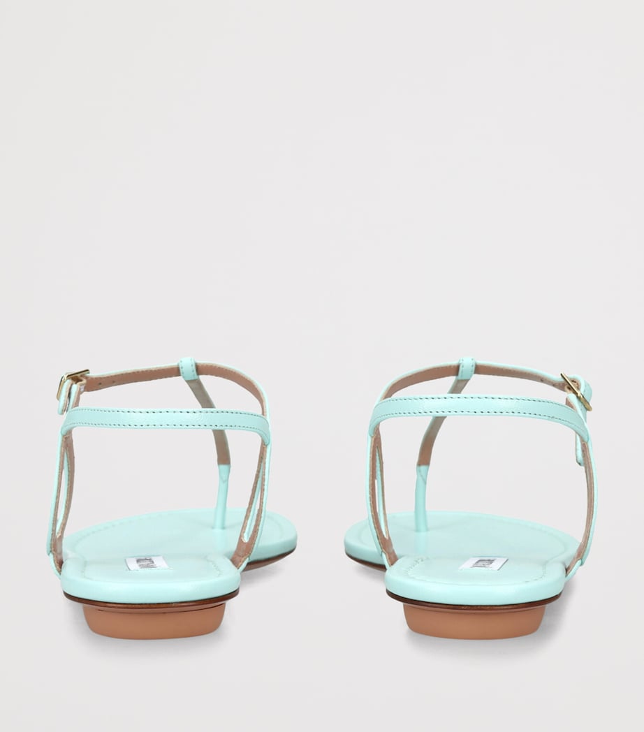 Aquazzura Leather Almost Bare Sandals Pale Blue Image 2