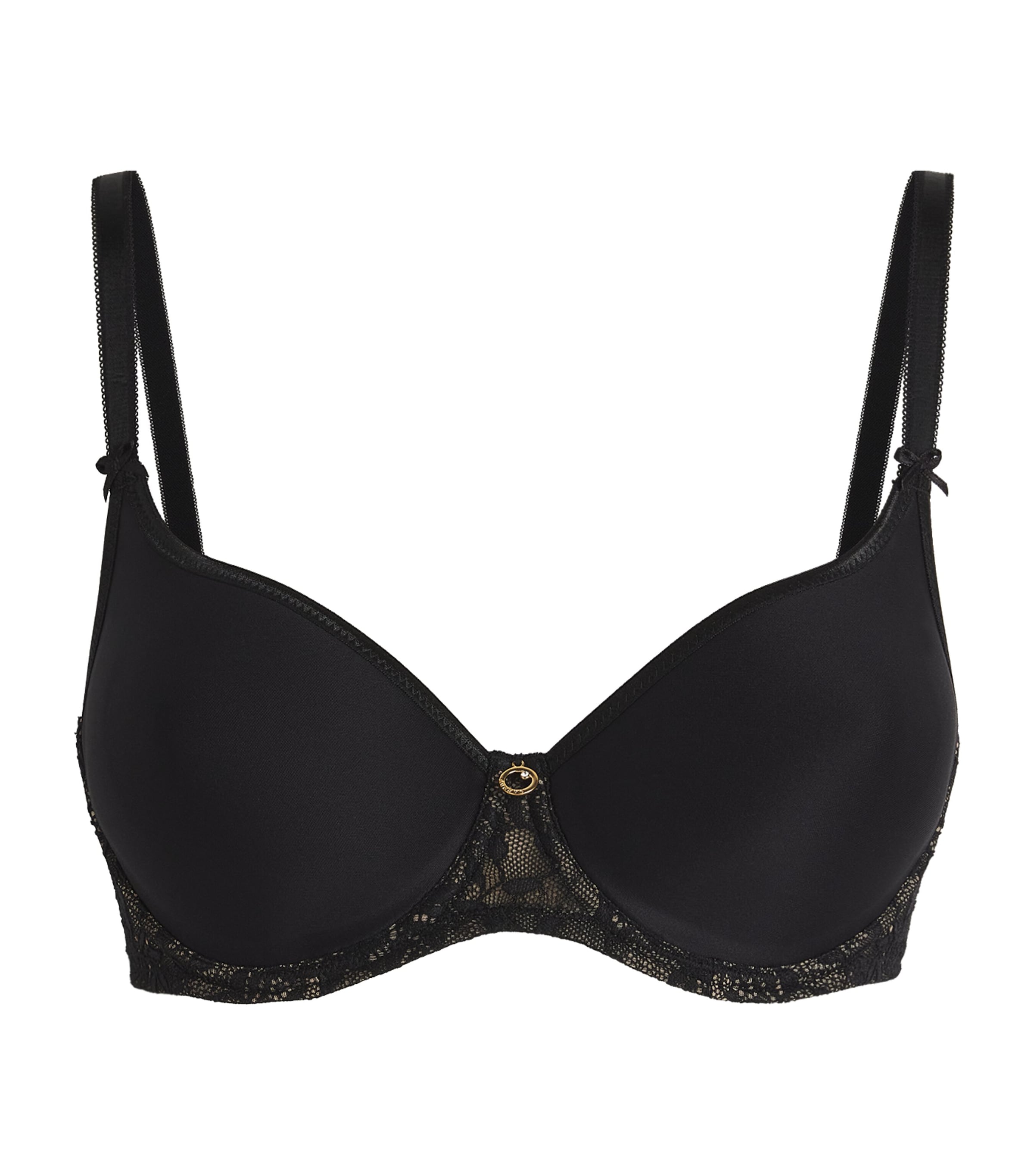 Aubade Lace-trim Rosessence T-shirt Bra In Black