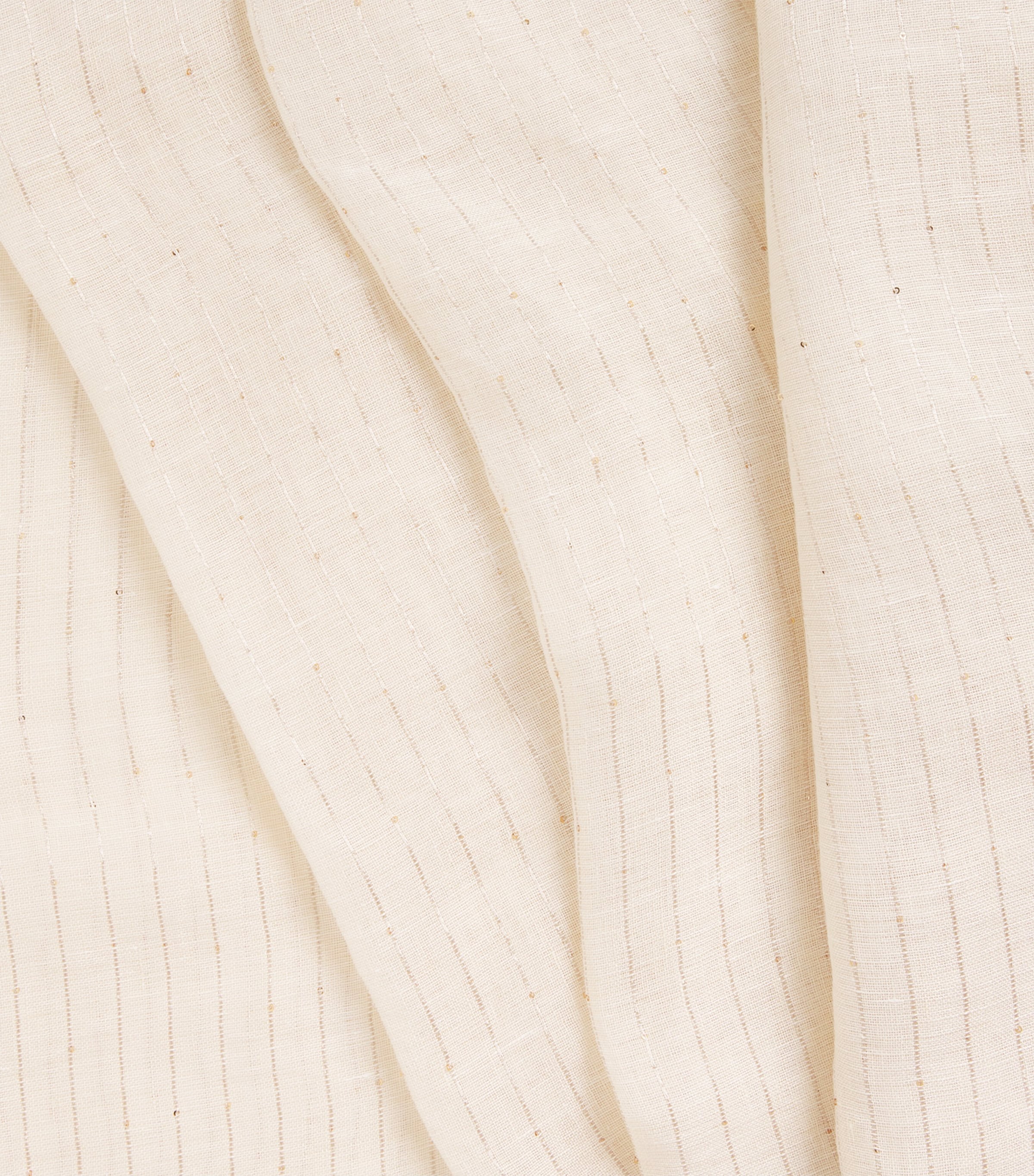 Linen-Blend Stripe Scarf 0145 BURRO Image 4