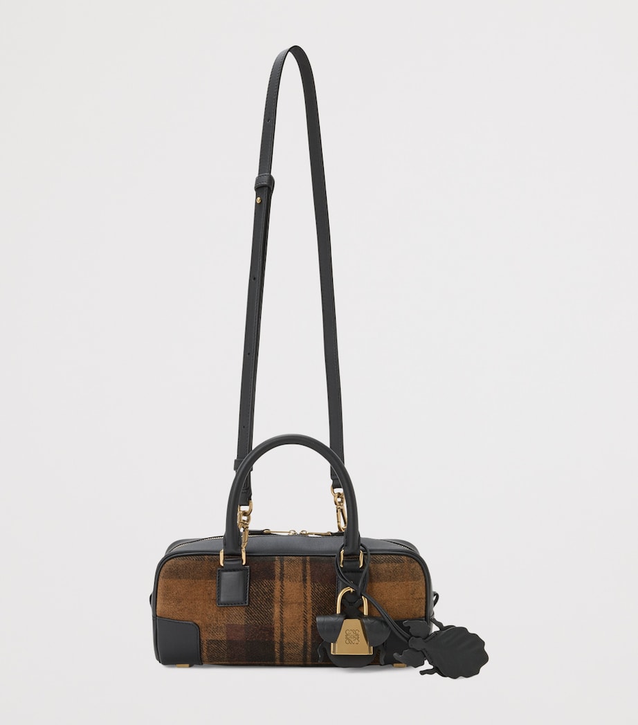 Leather Amazona 23 Top-Handle Bag TAN BLACK Image 5
