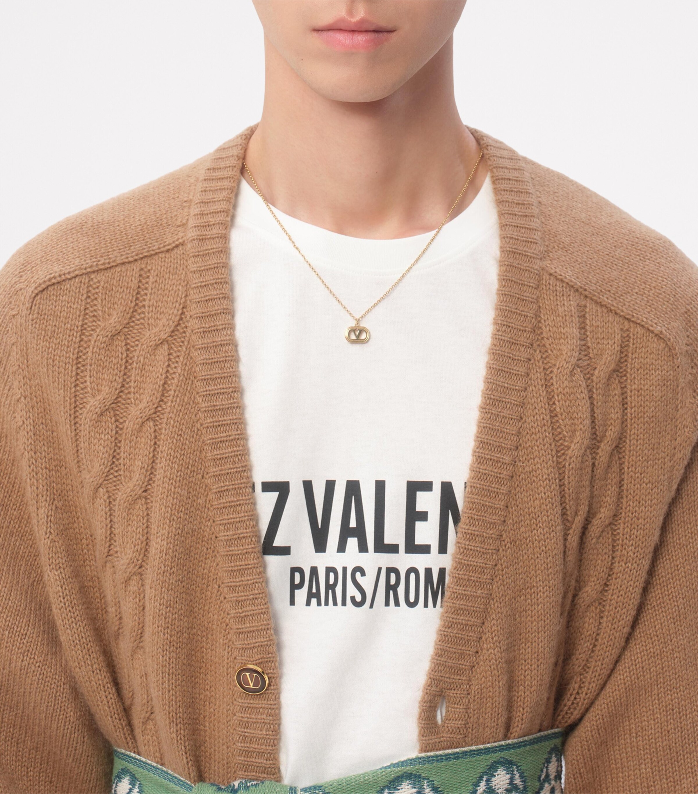 Valentino Garavani Mens Cotton Chez Valentino T-Shirt Image 7