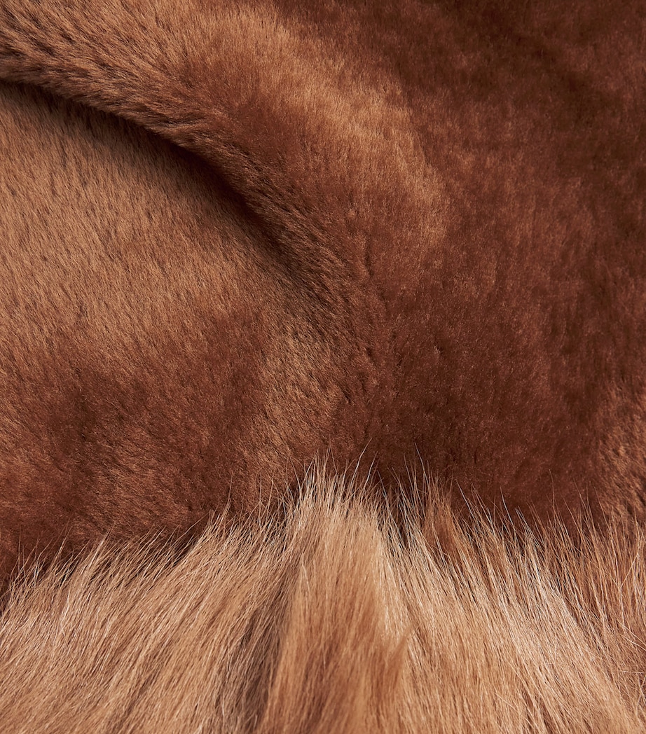 Shearling Sima Long Coat TOFFEE Image 5