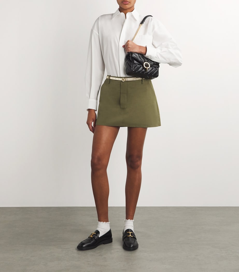 Leather Clover Belt LIGHT GOLD Image 5