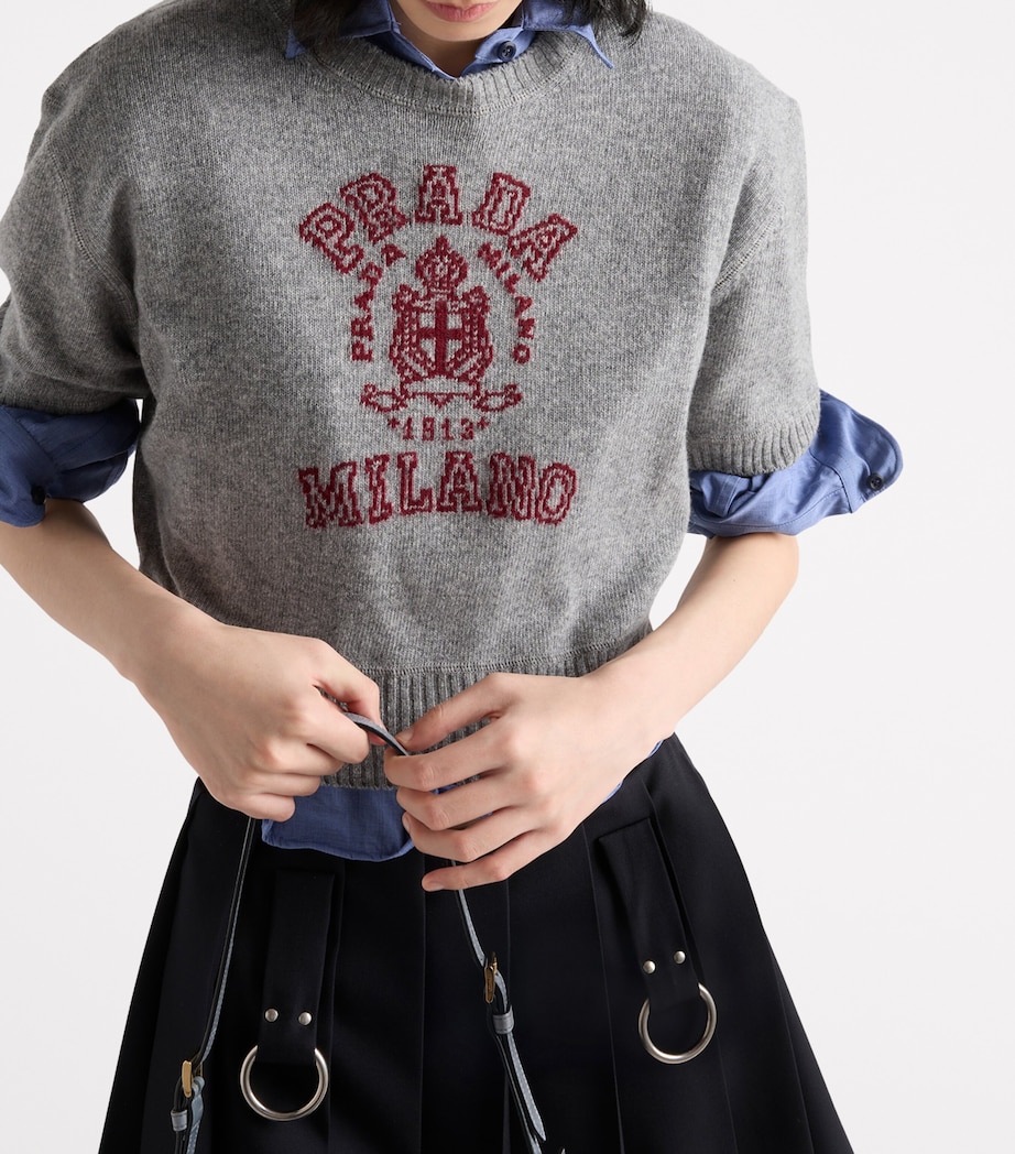 Wool-Cashmere Logo Sweater F0ETA Image 3