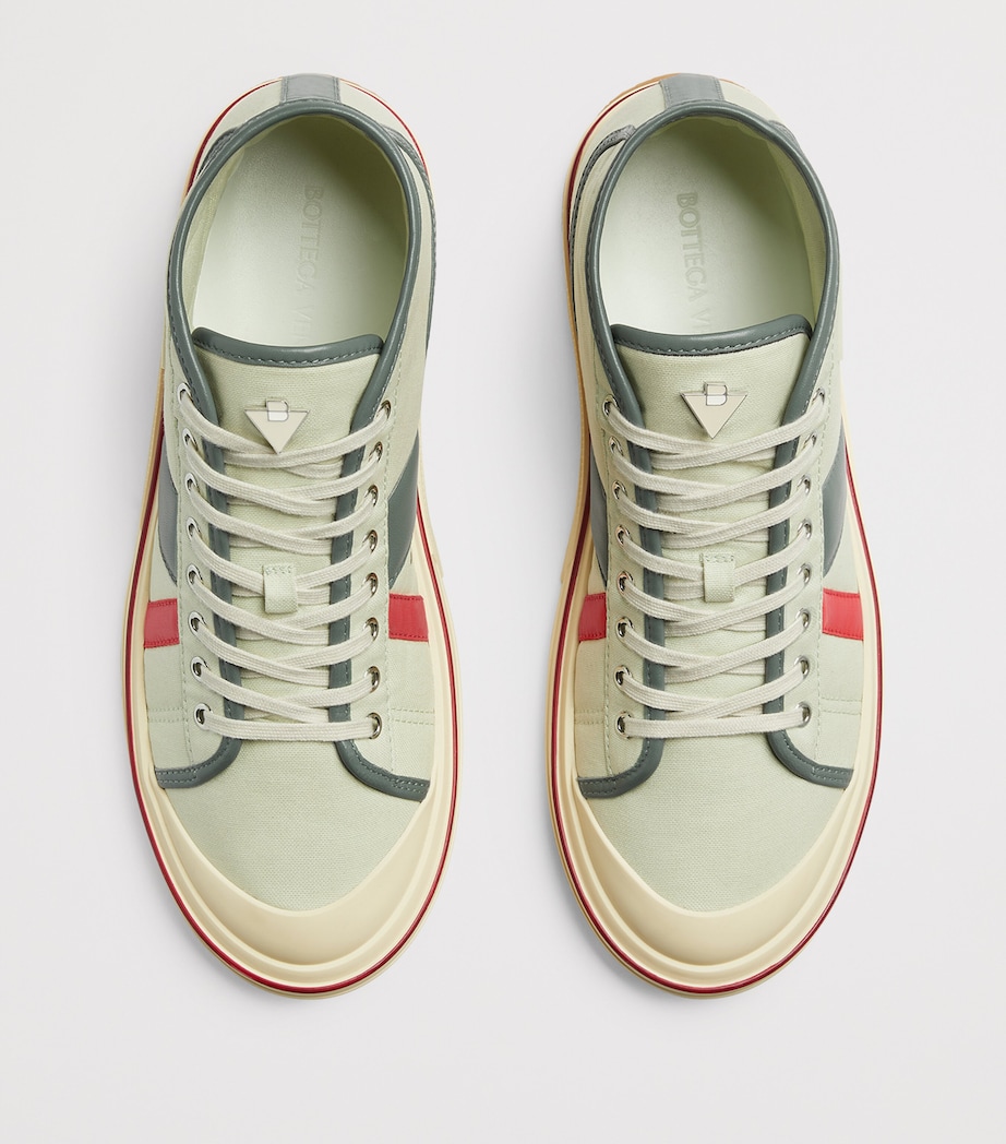 Canvas Leather-Trim Eliot Sneakers 3030 Image 4